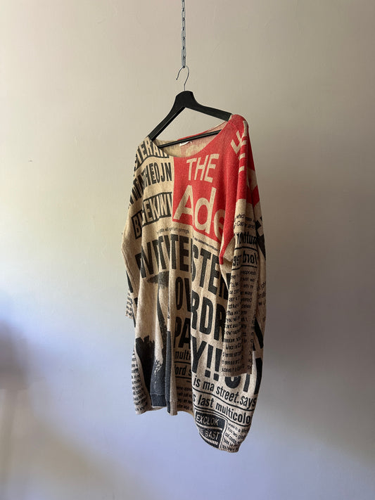 European printed jumper