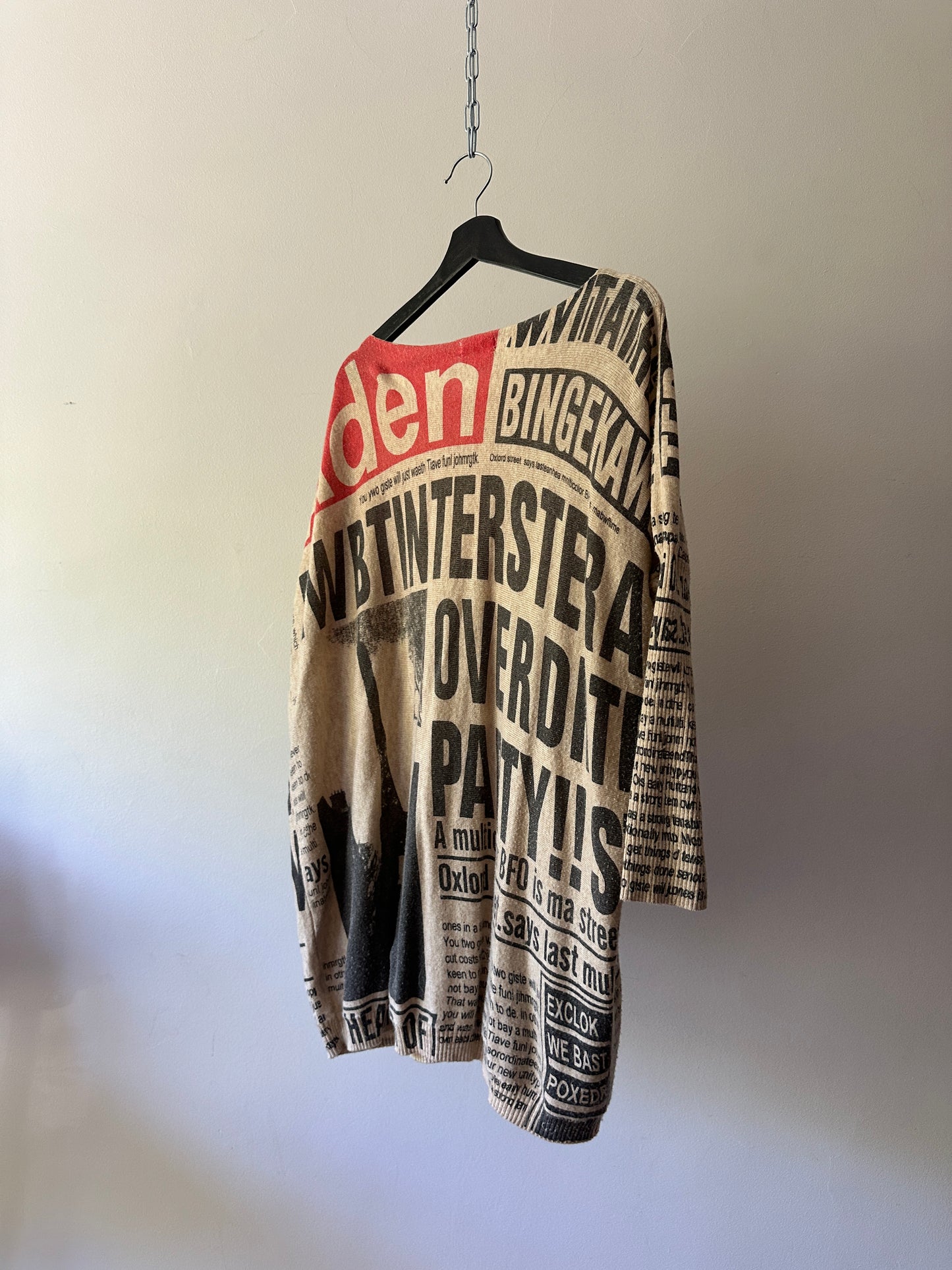 European printed jumper