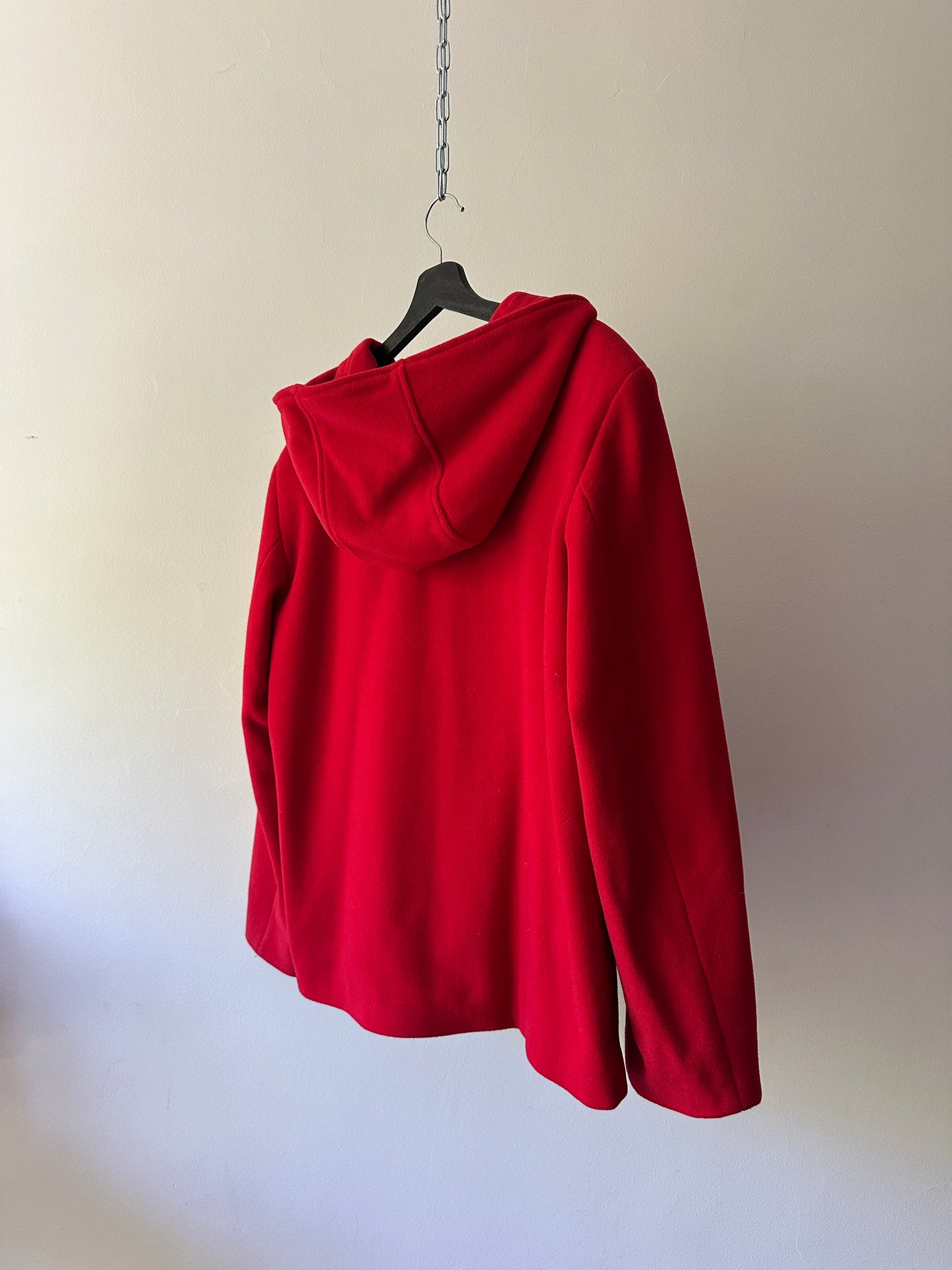 Diesel red wool double zip up coat