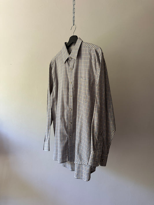 two toned cotton button up