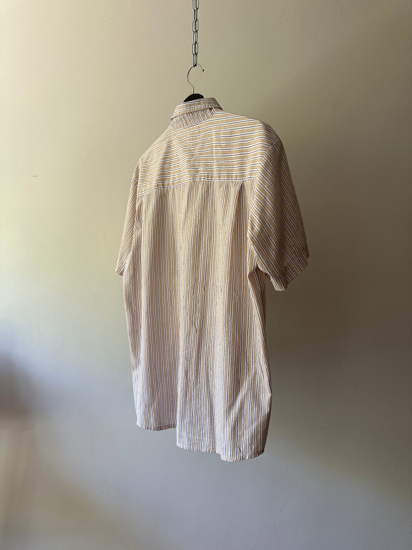 striped short sleeve button up