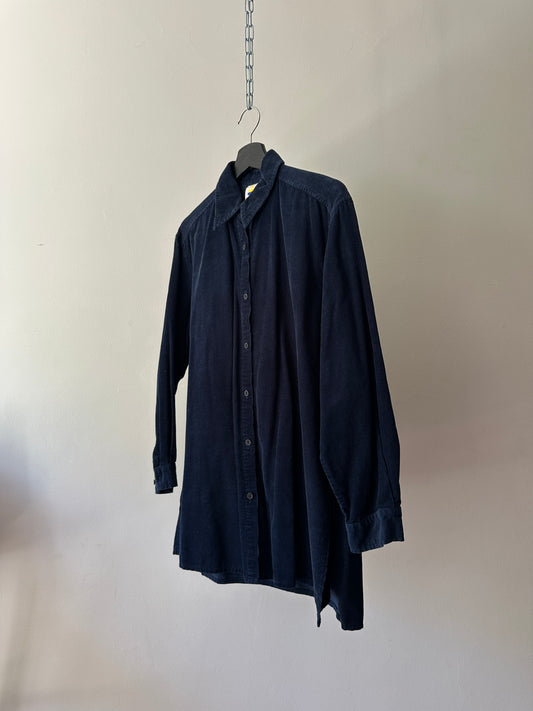 navy corduroy button up