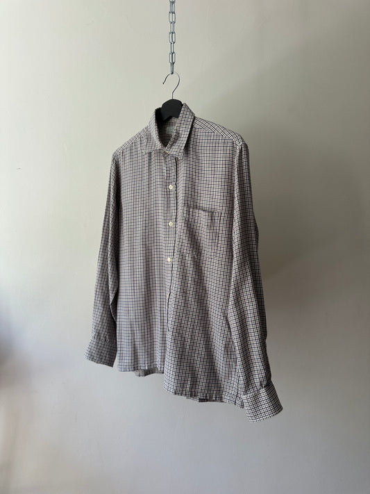 two tone cross hatch button up