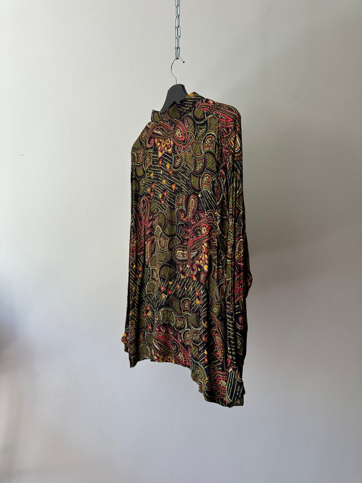 vintage patterned button up