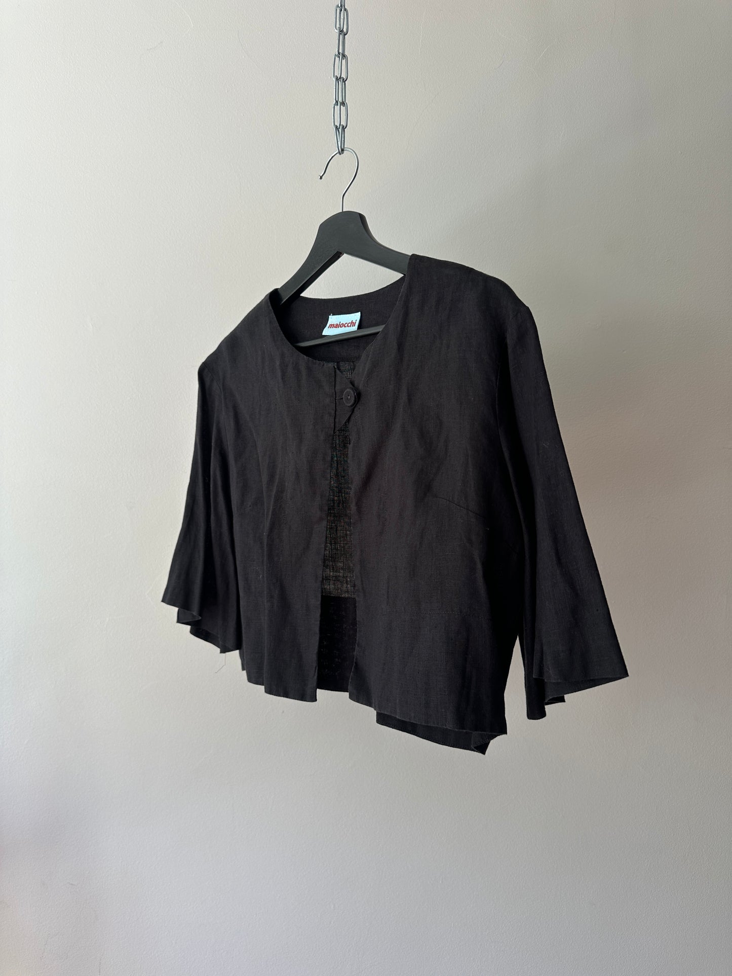 Maiocchi cropped linen top