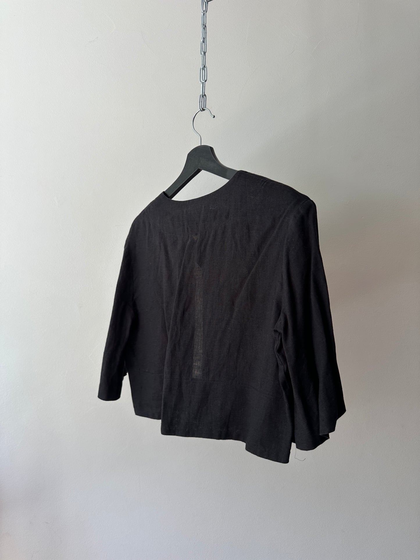 Maiocchi cropped linen top