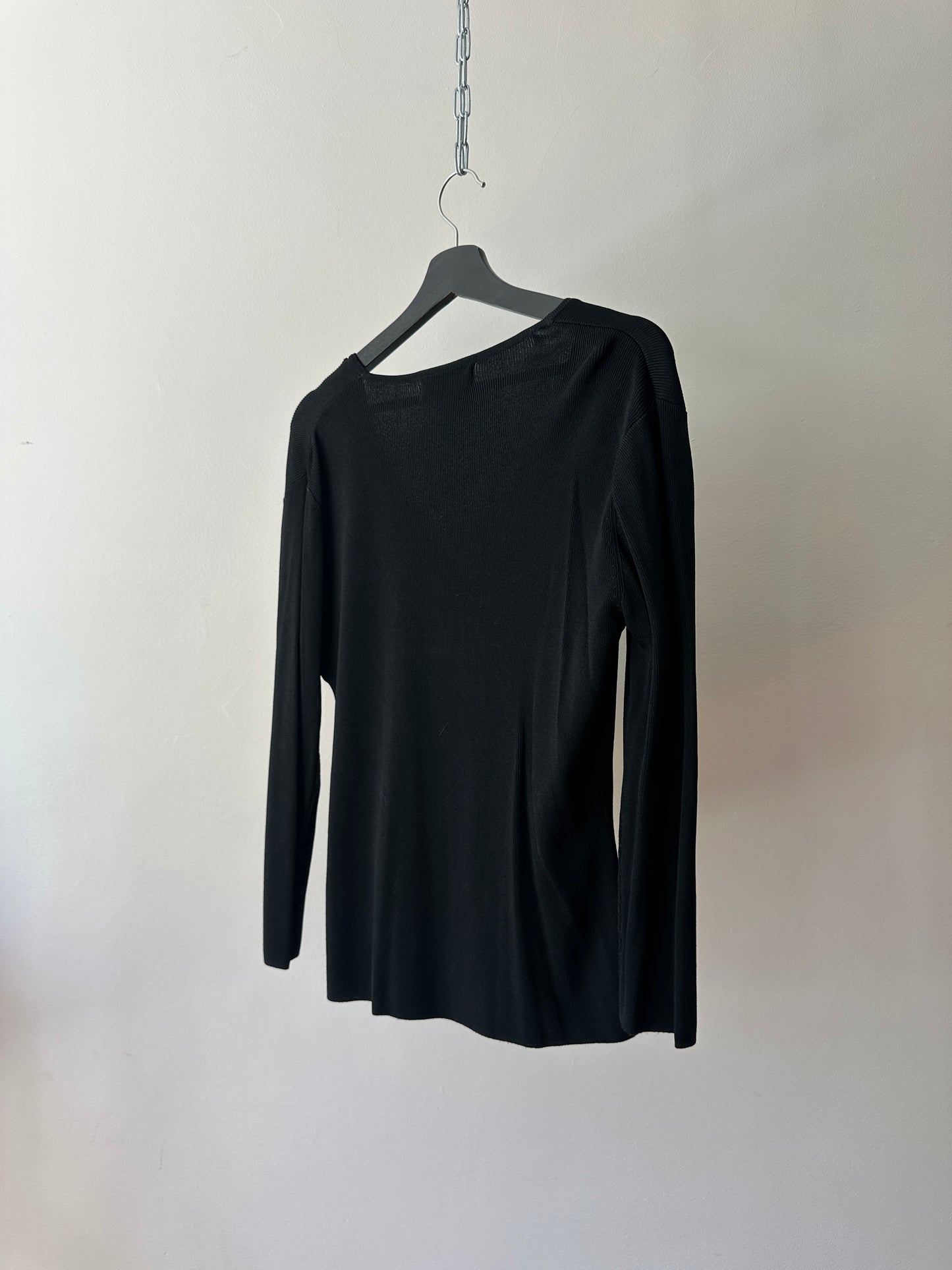 simple black cardigan