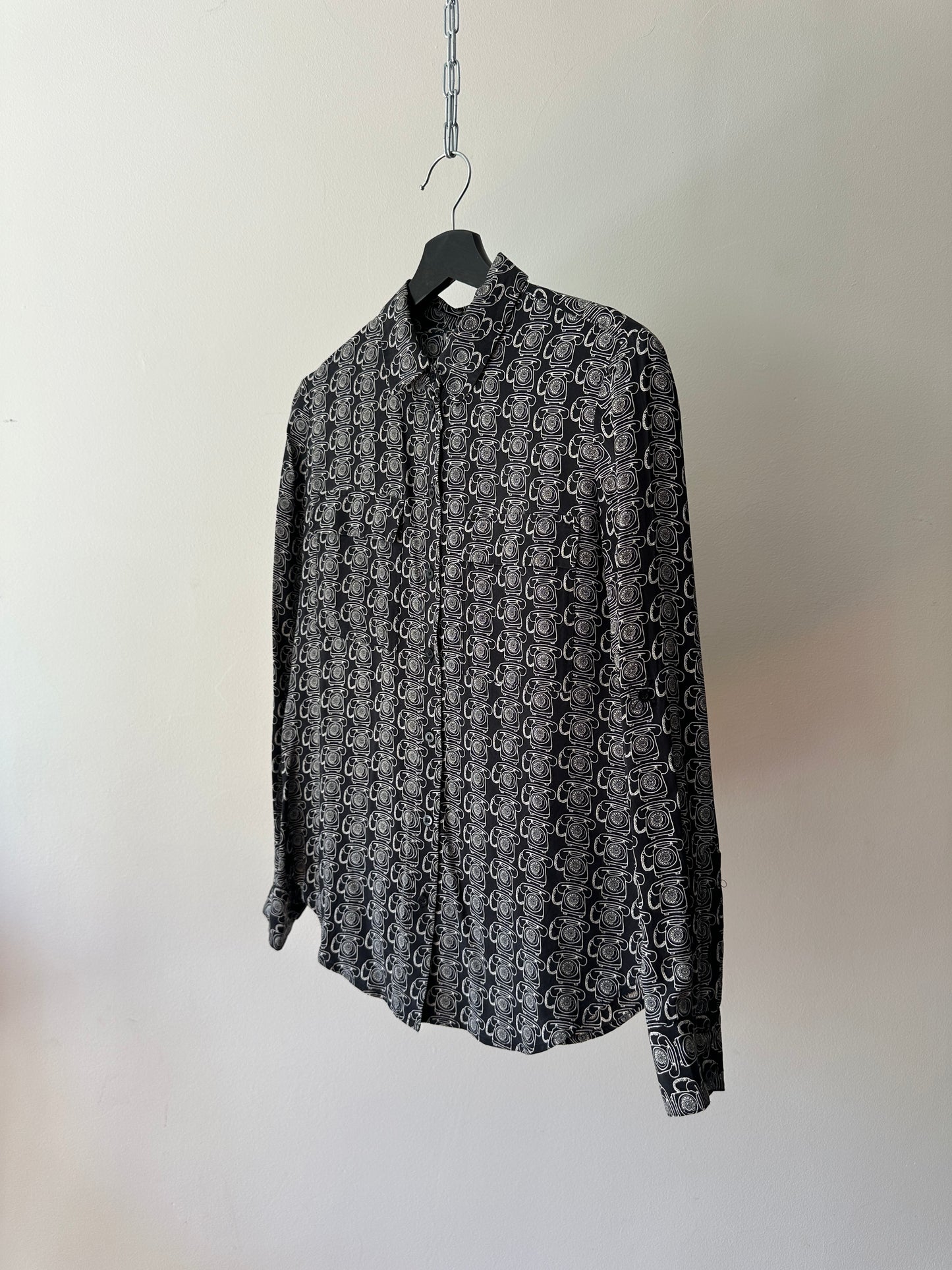 MARCS telephone print button up