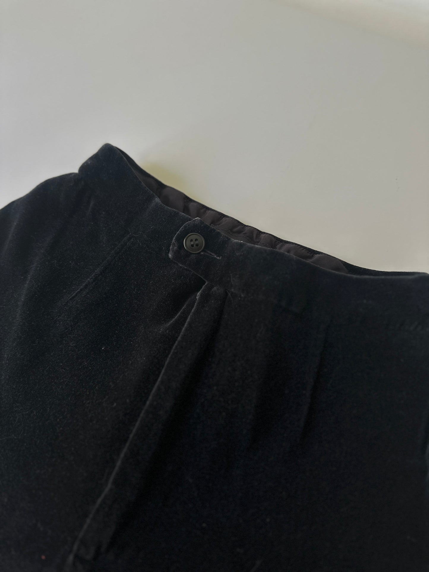 velvet high waisted trousers