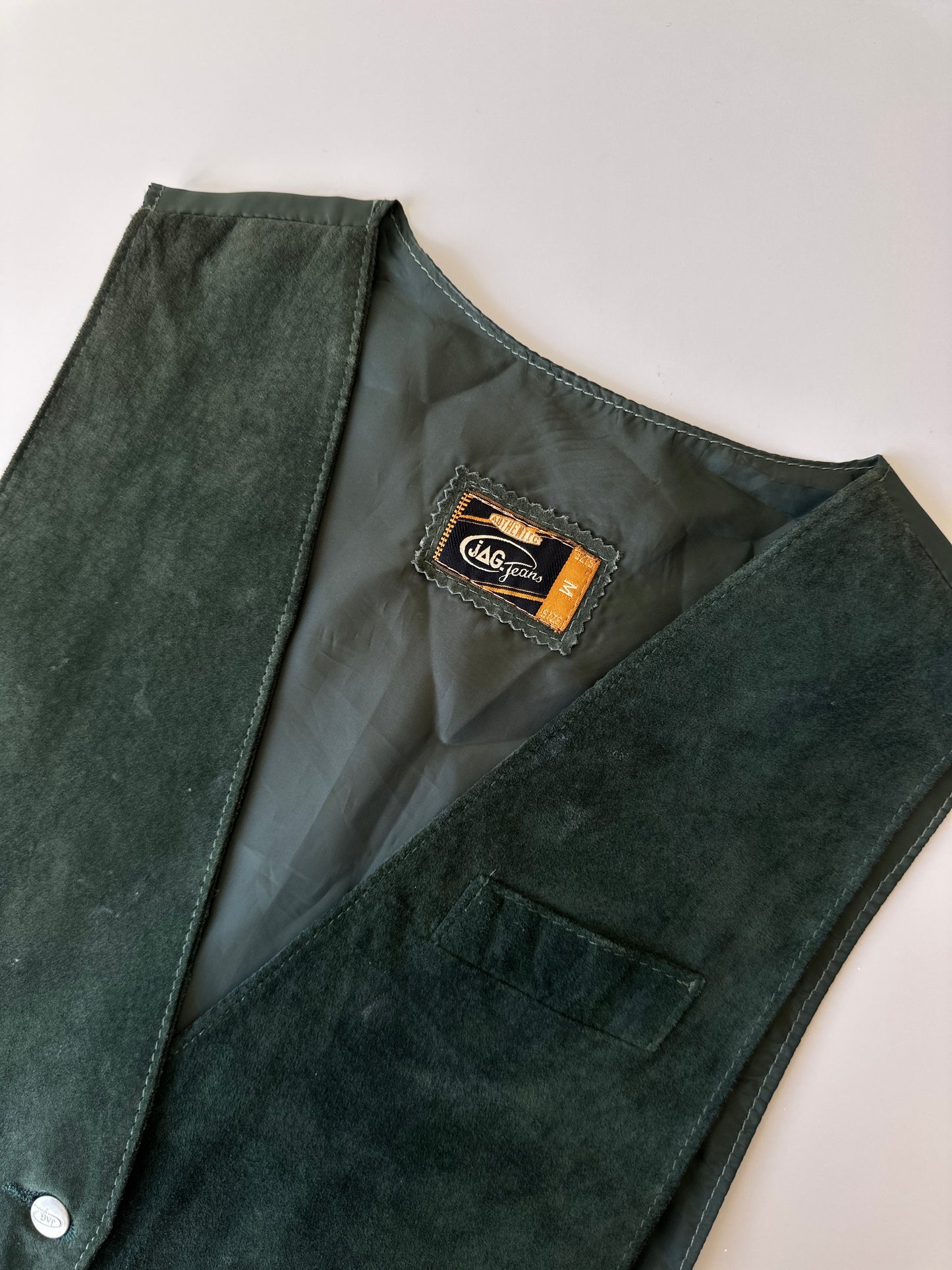 JAG green pig skin vest