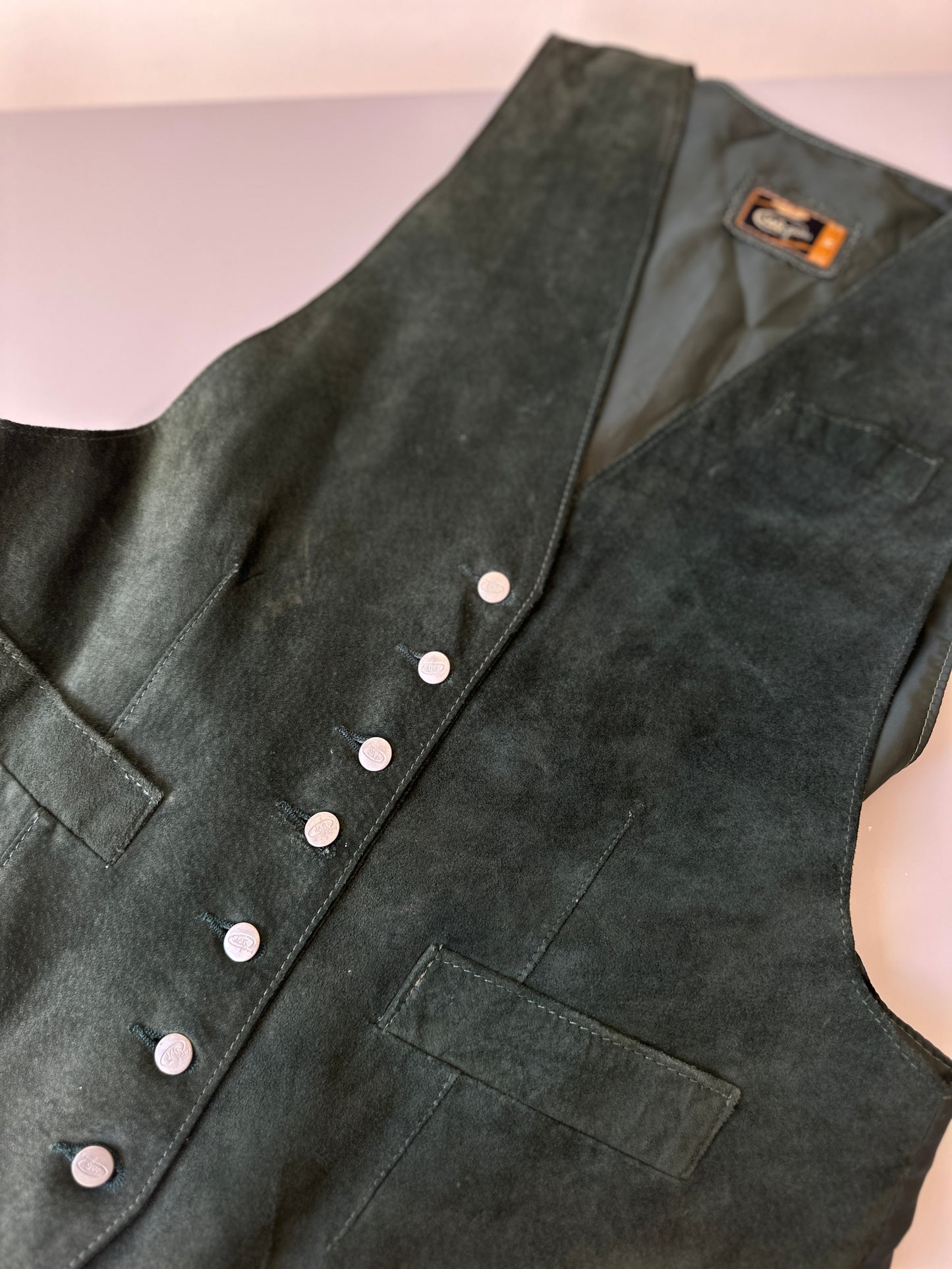 JAG green pig skin vest