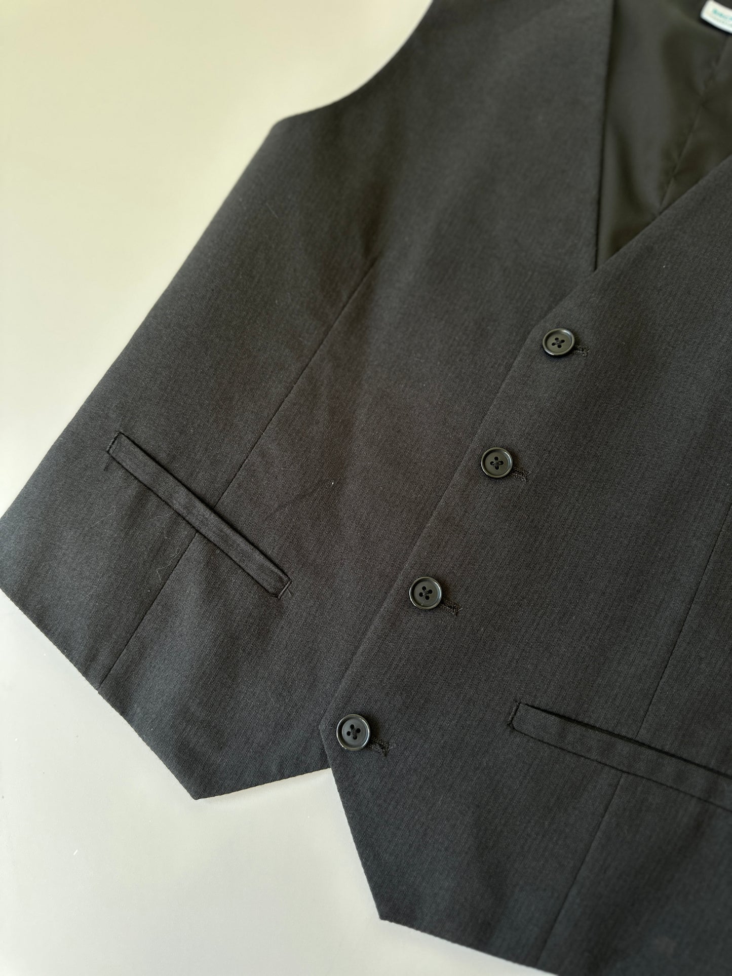 black button up vest