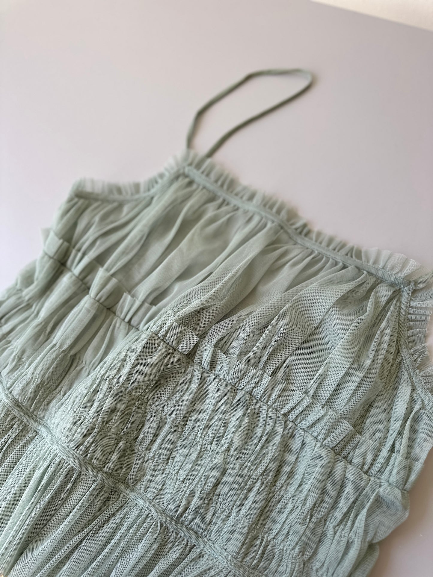 sheer mint green blouse