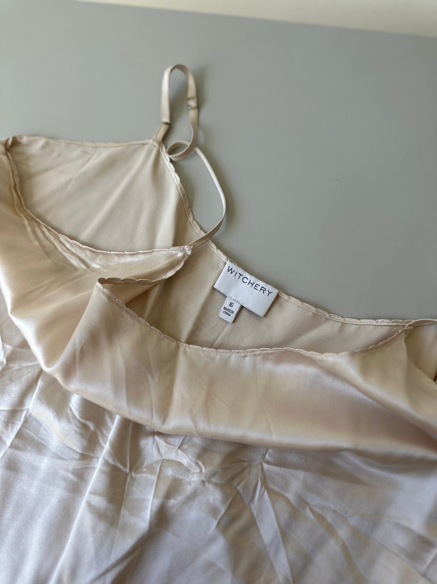 silk thin strap blouse