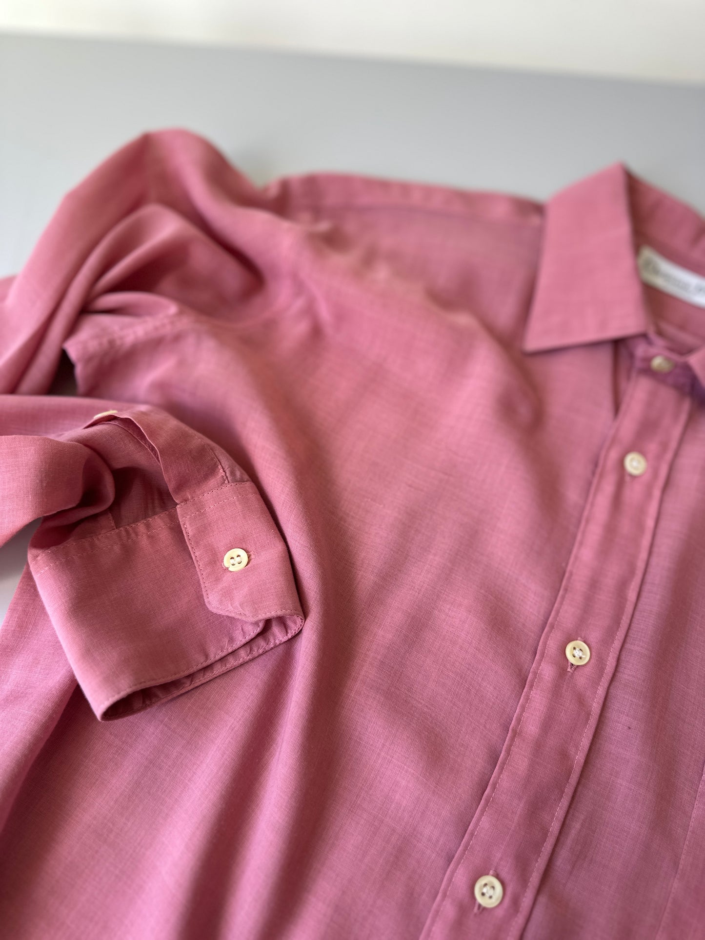 Christian Dior sheer coral button up