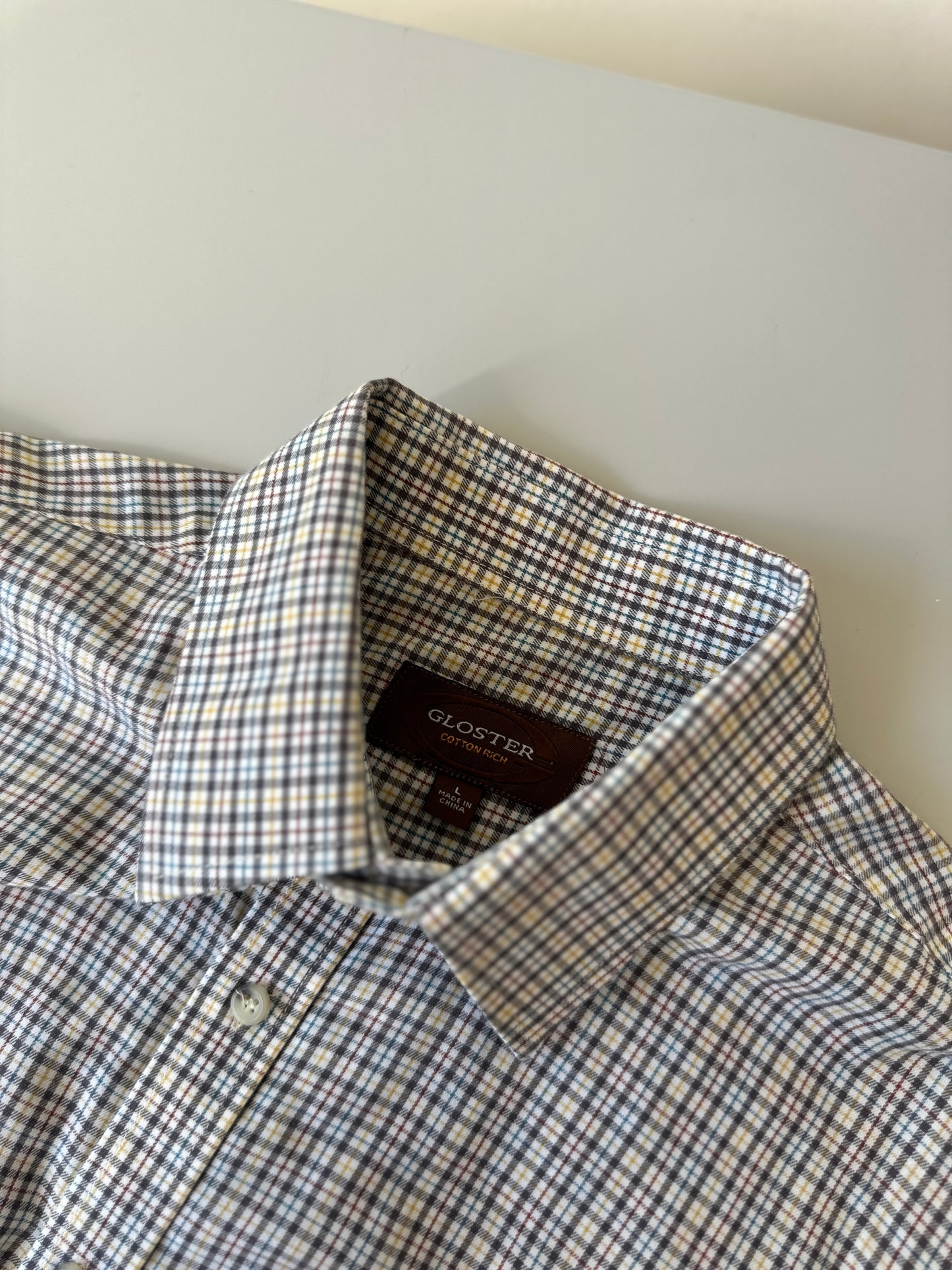 two toned cotton button up