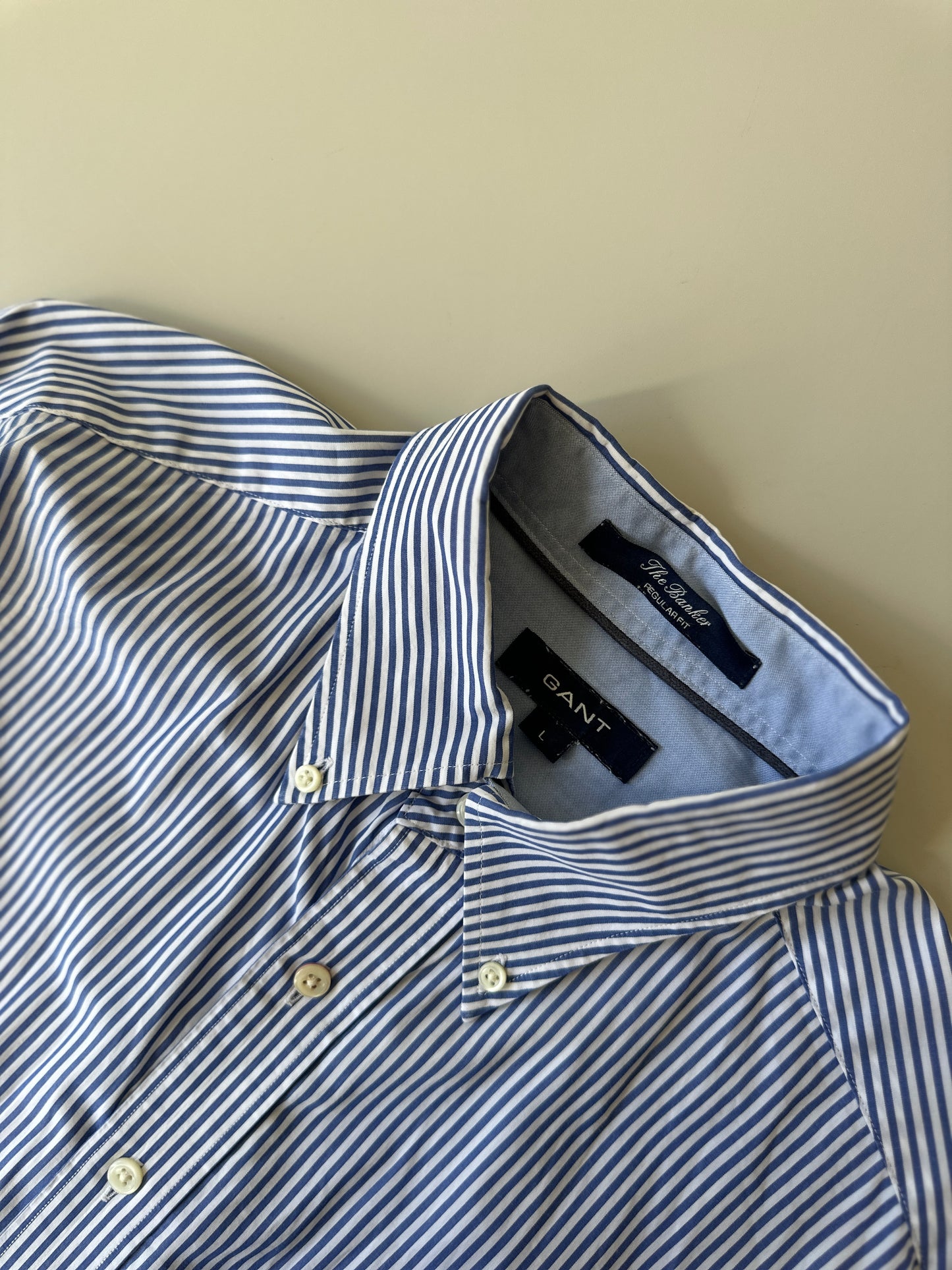 GANT blue & white striped button up