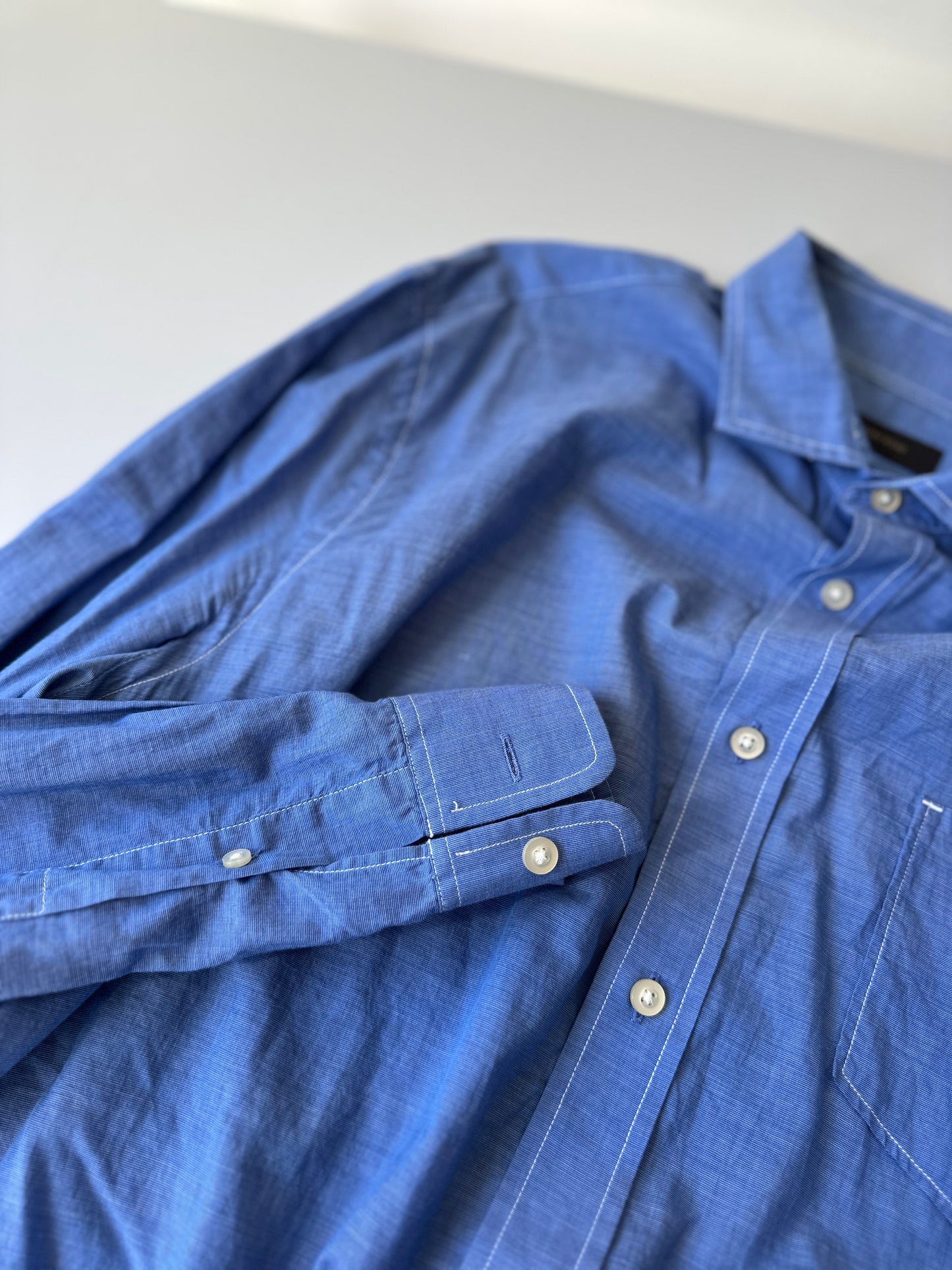 Country Road blue cotton button up