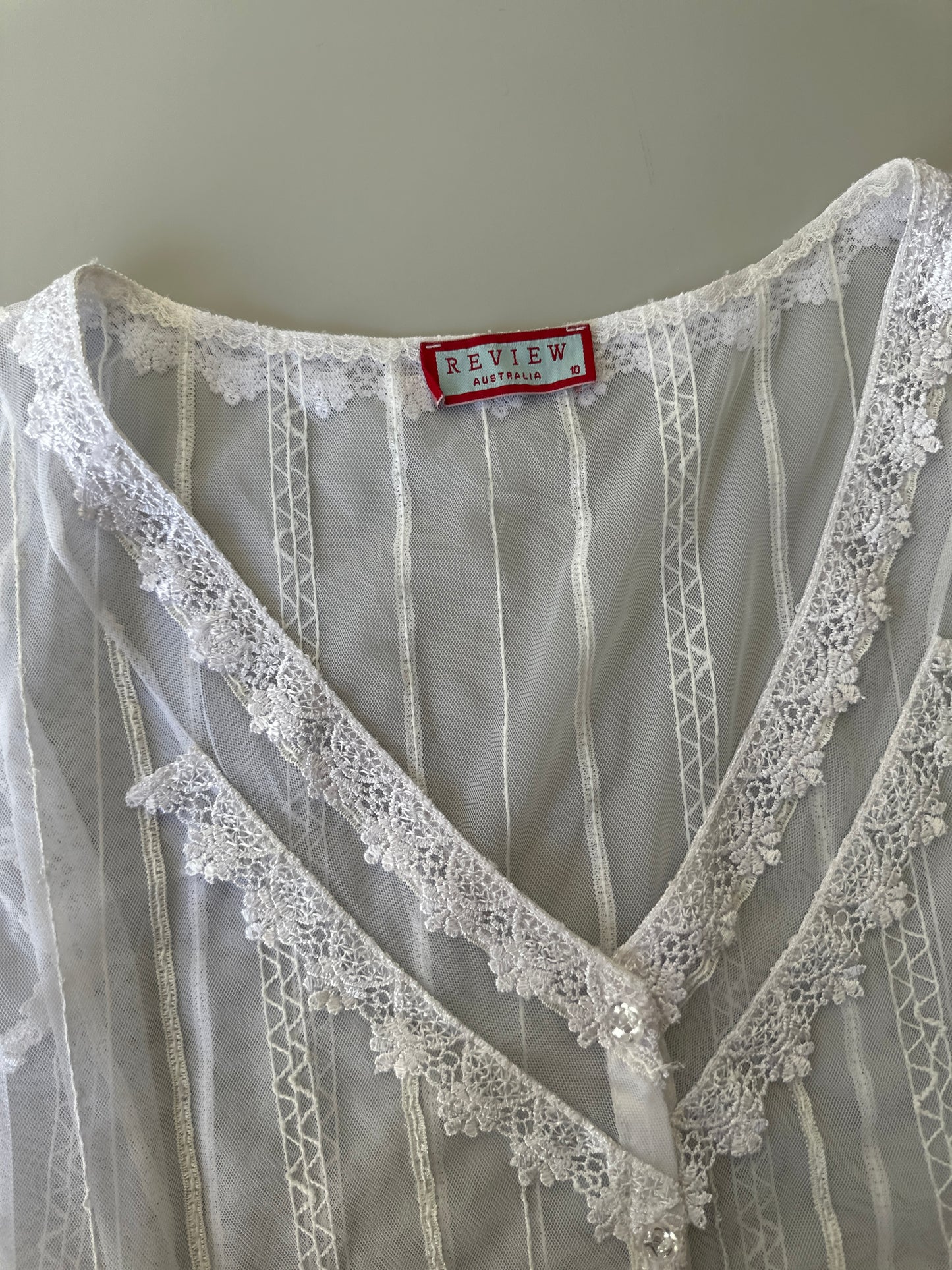 sheer lace blouse