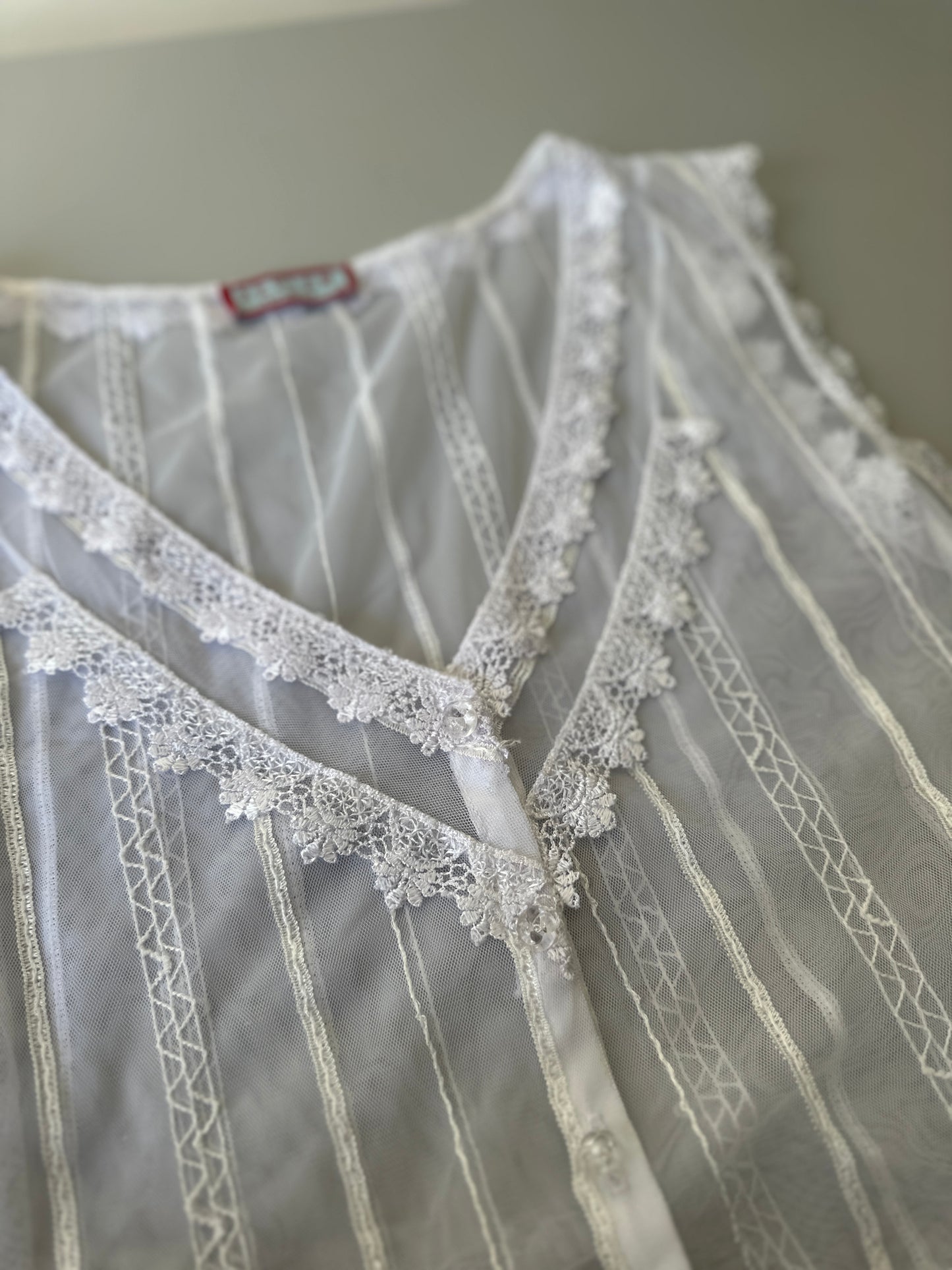 sheer lace blouse