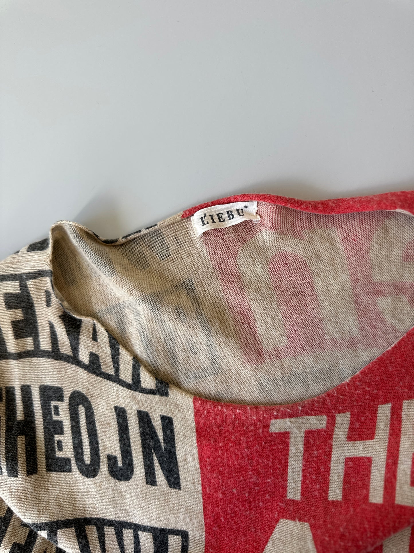 European printed jumper