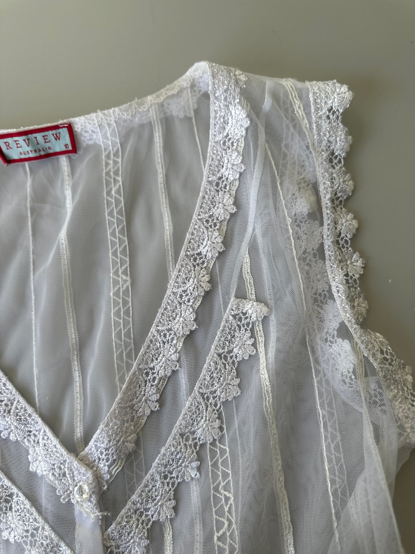 sheer lace blouse