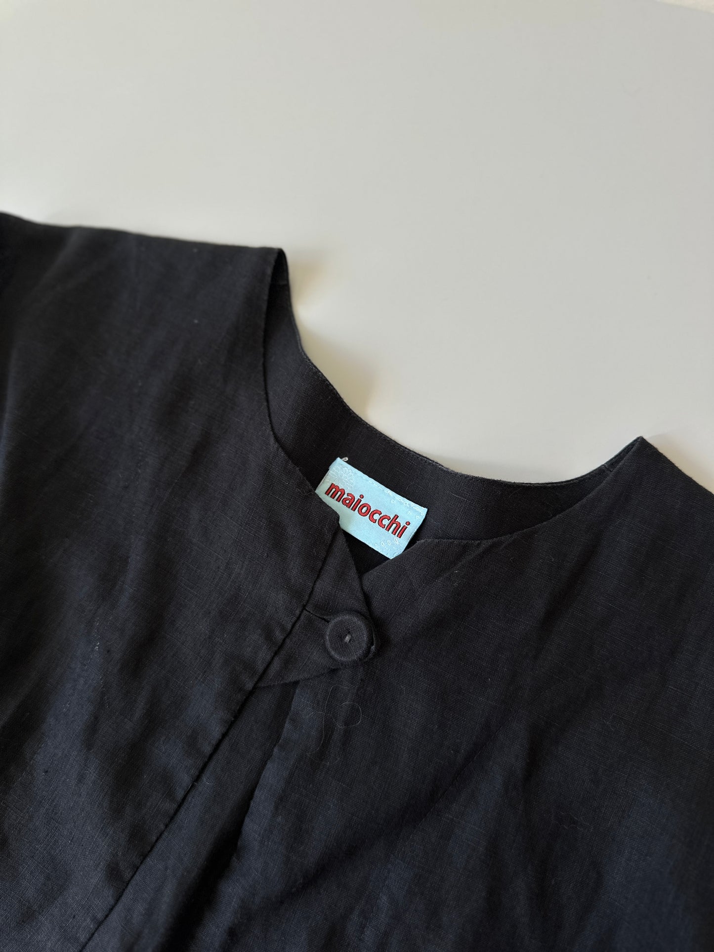 Maiocchi cropped linen top