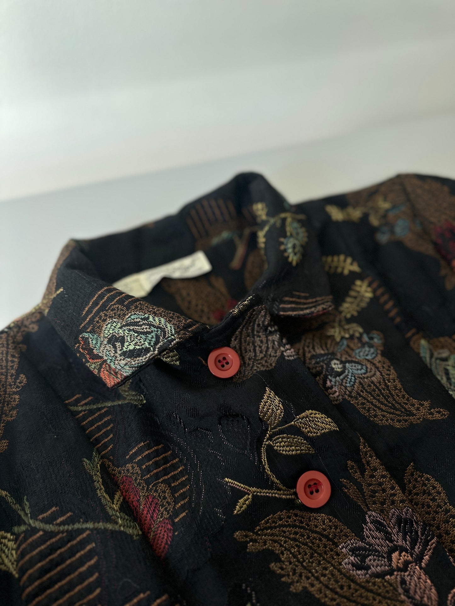 embroidered flower patterned jacket