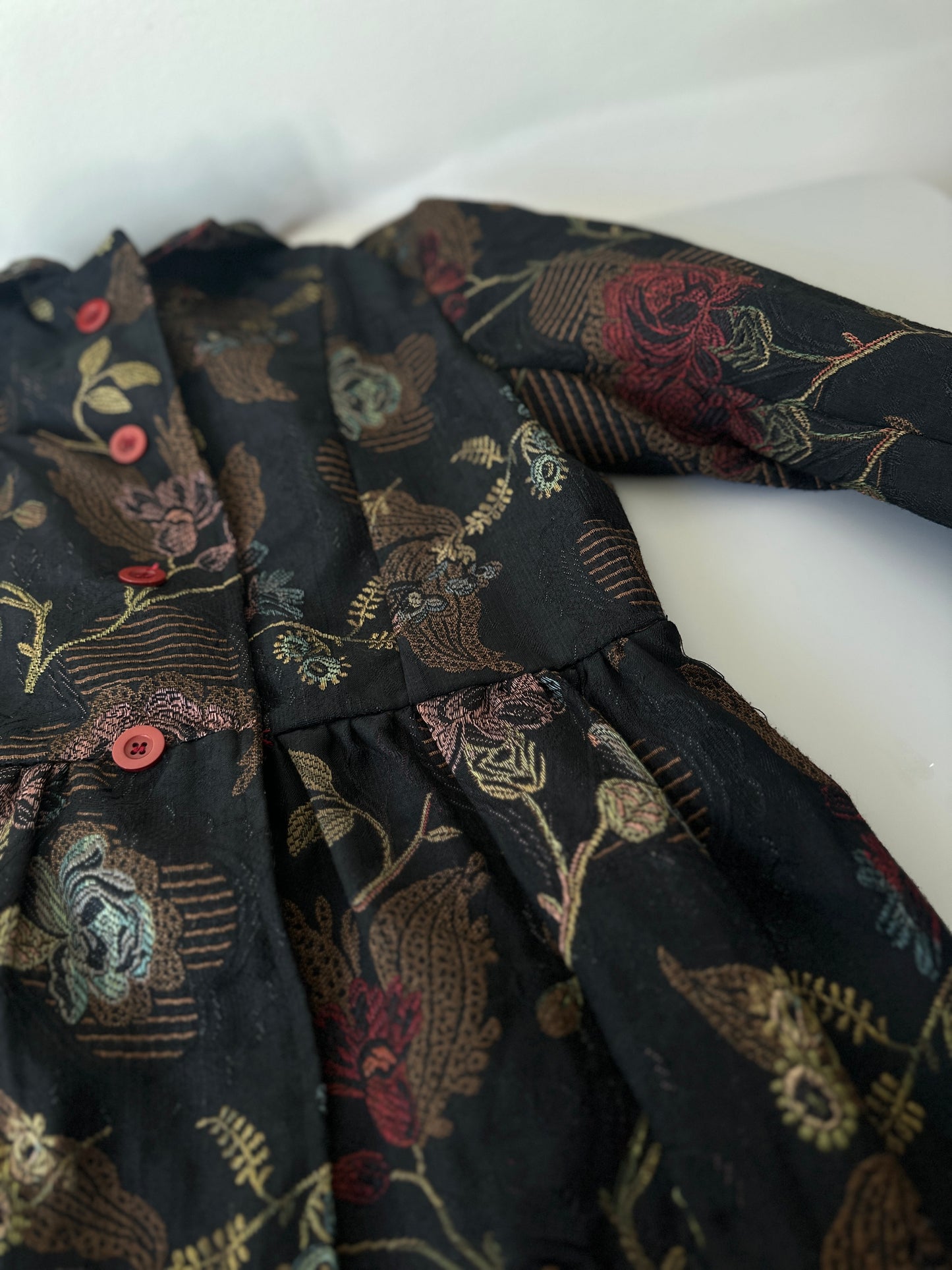 embroidered flower patterned jacket
