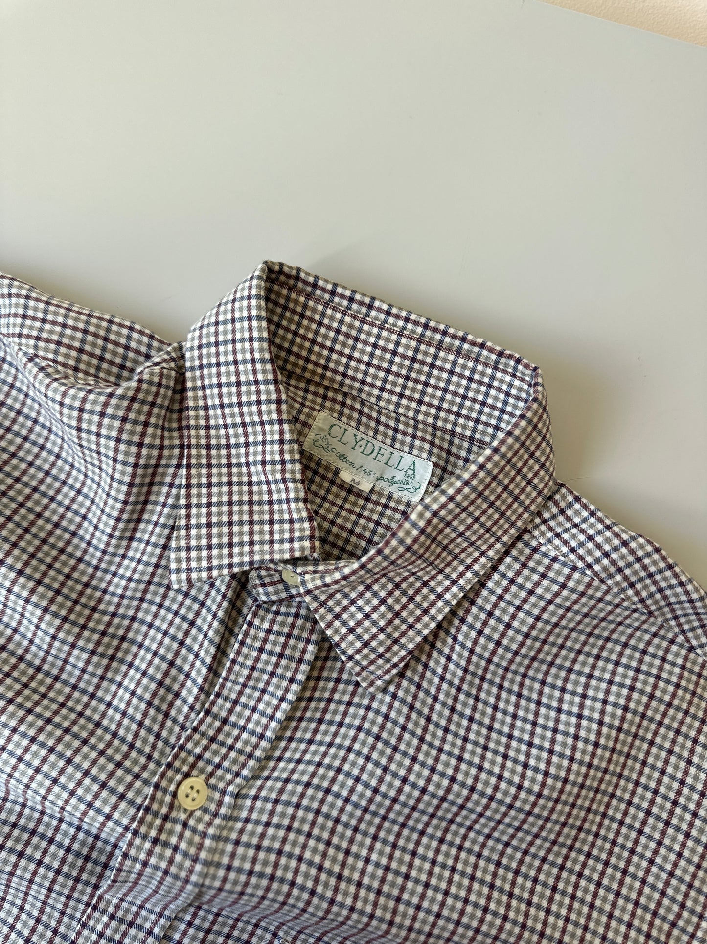 two tone cross hatch button up
