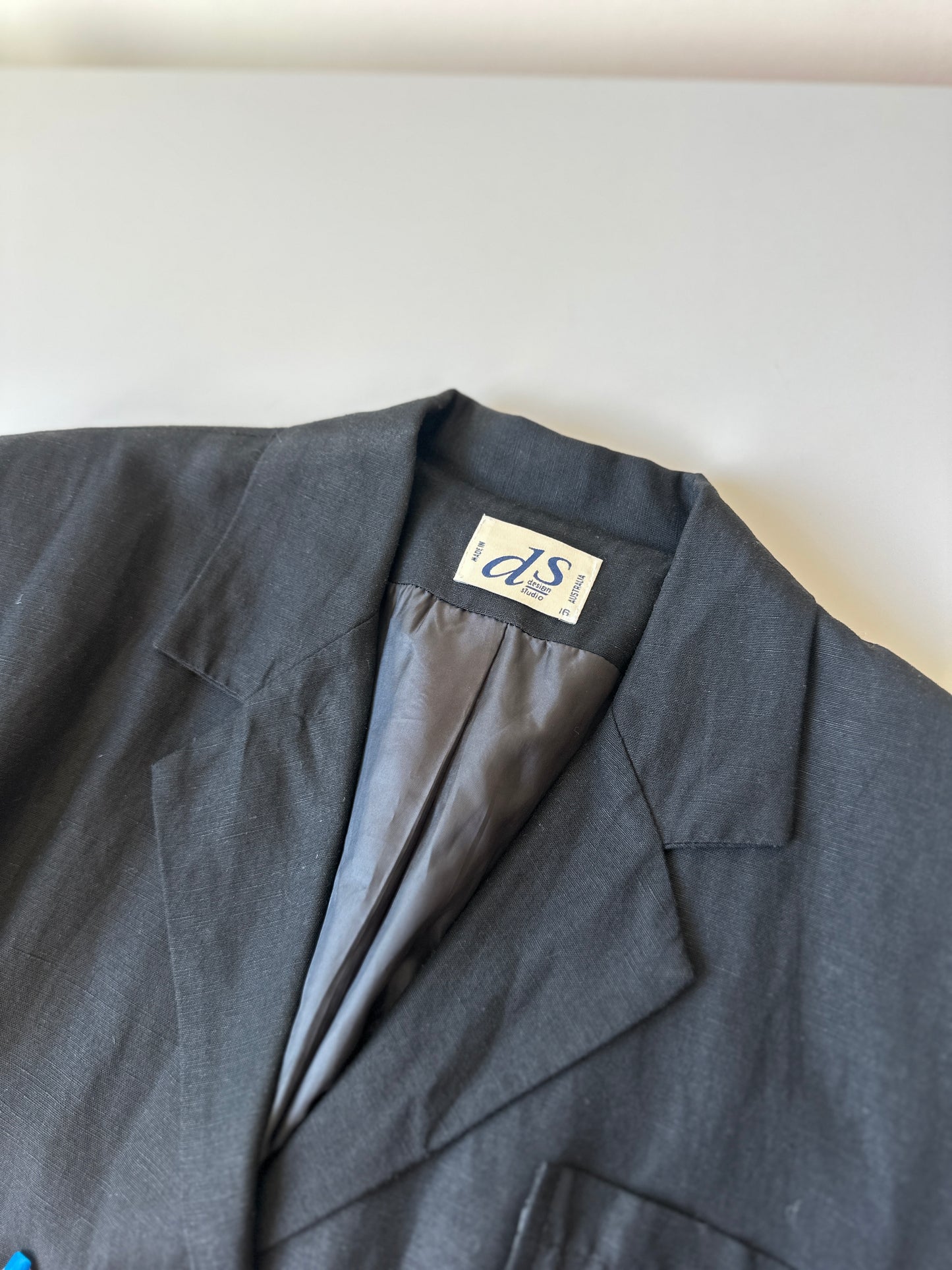 black linen style blazer
