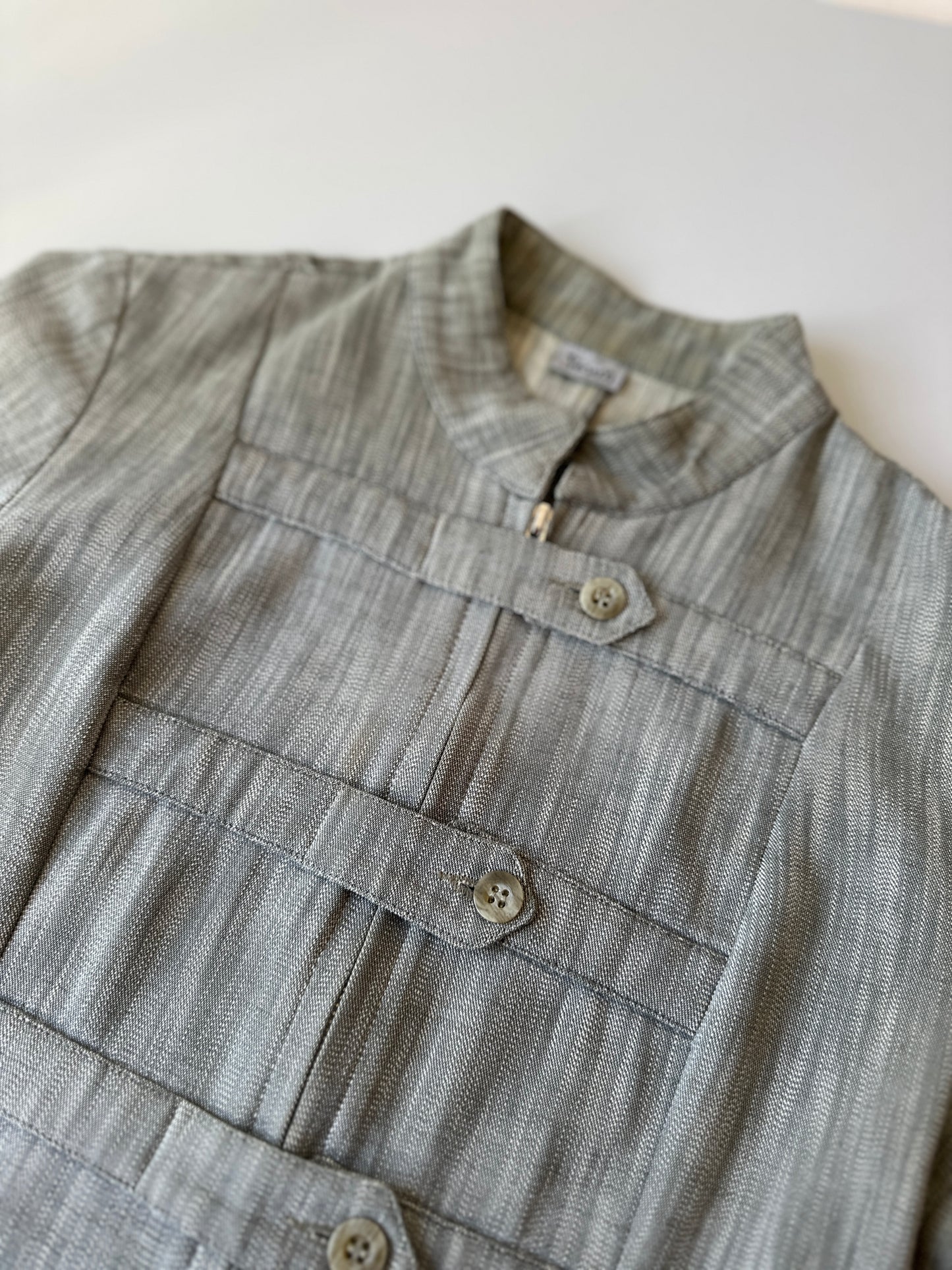 military style button up jacket