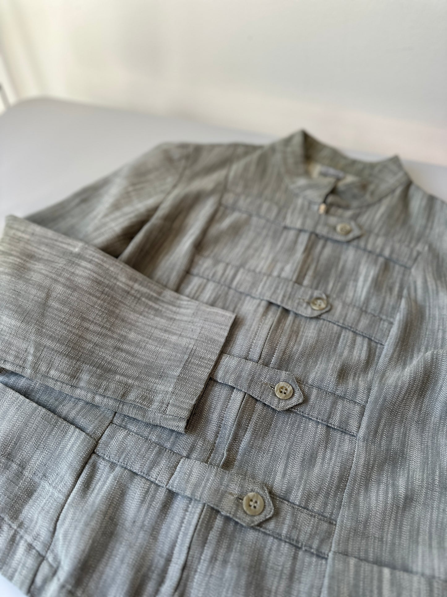 military style button up jacket