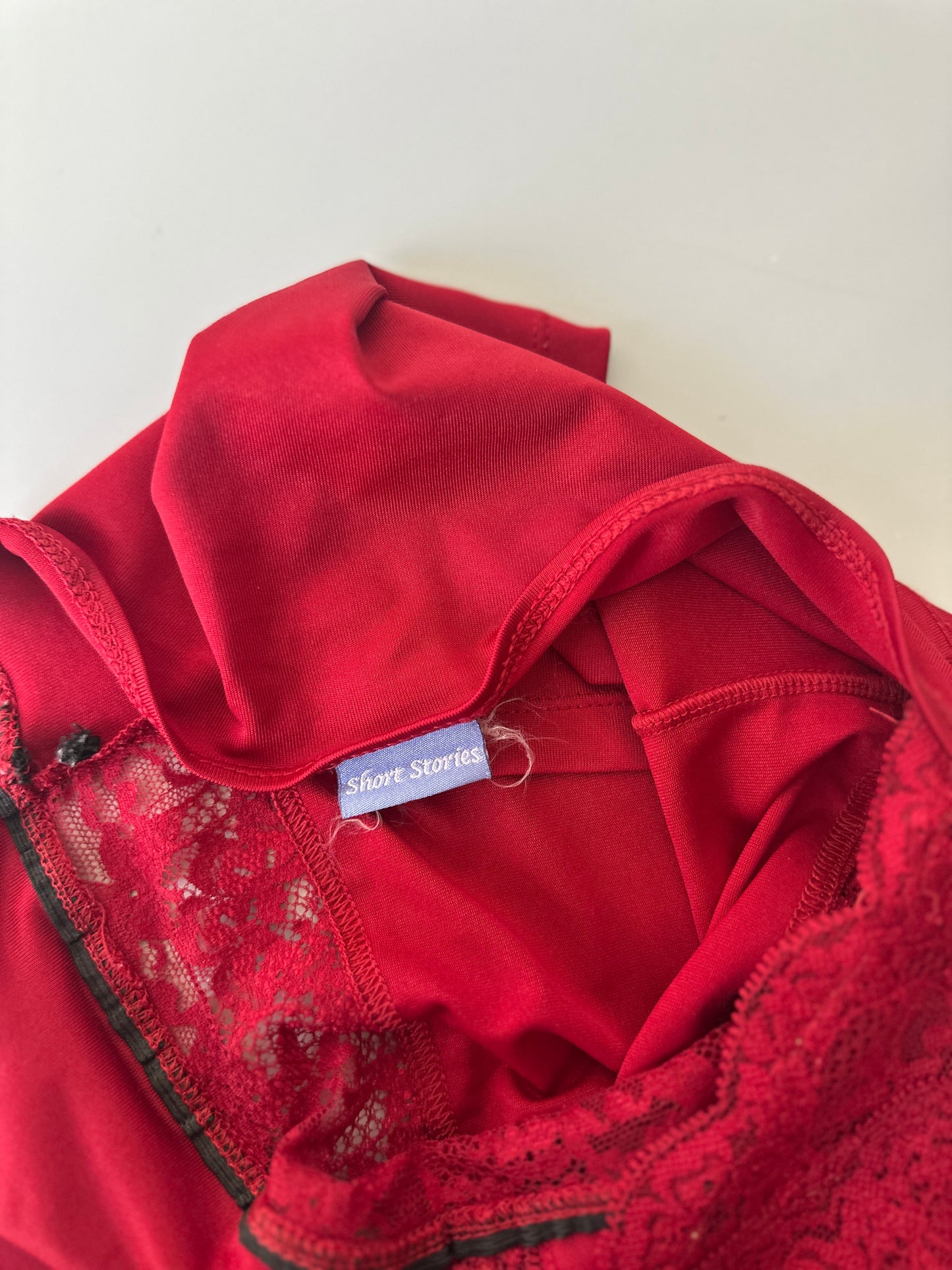red lace halter