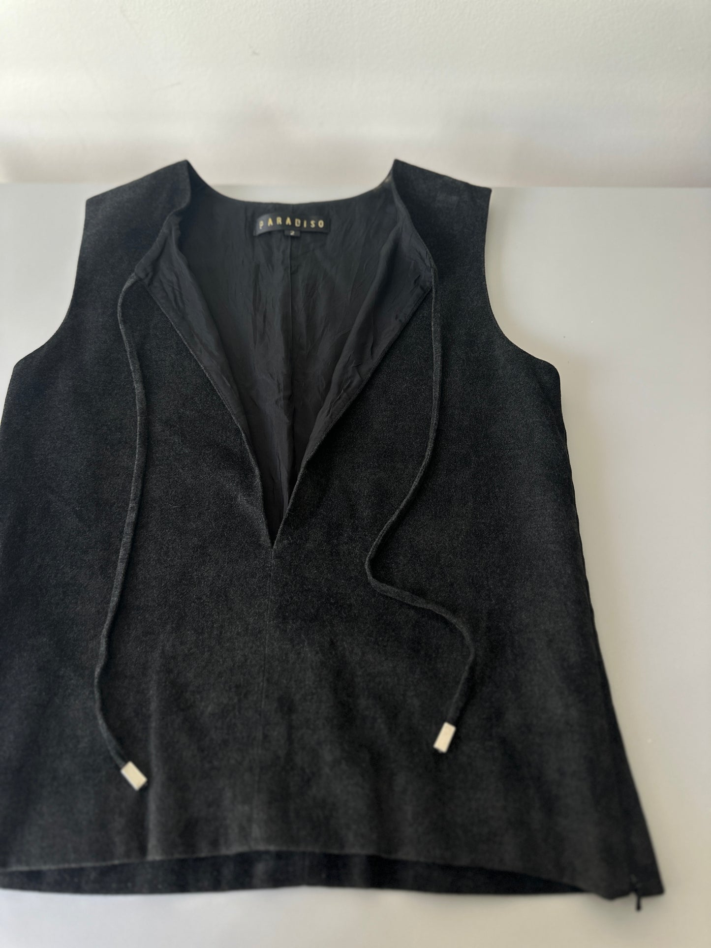 grey velvet short sleeve