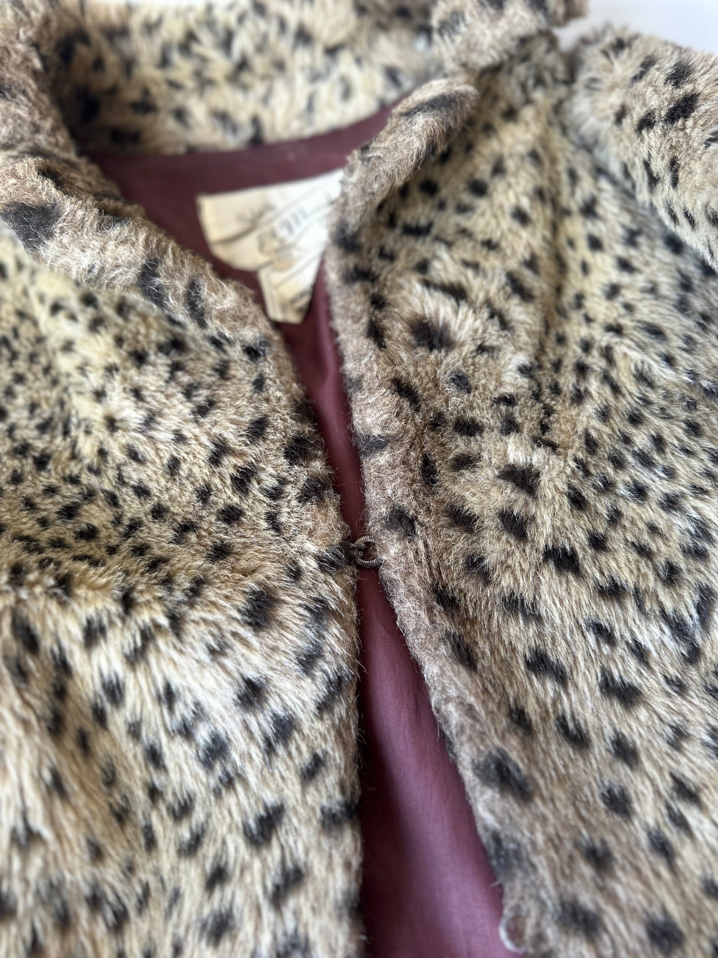 cheetah print faux fur coat
