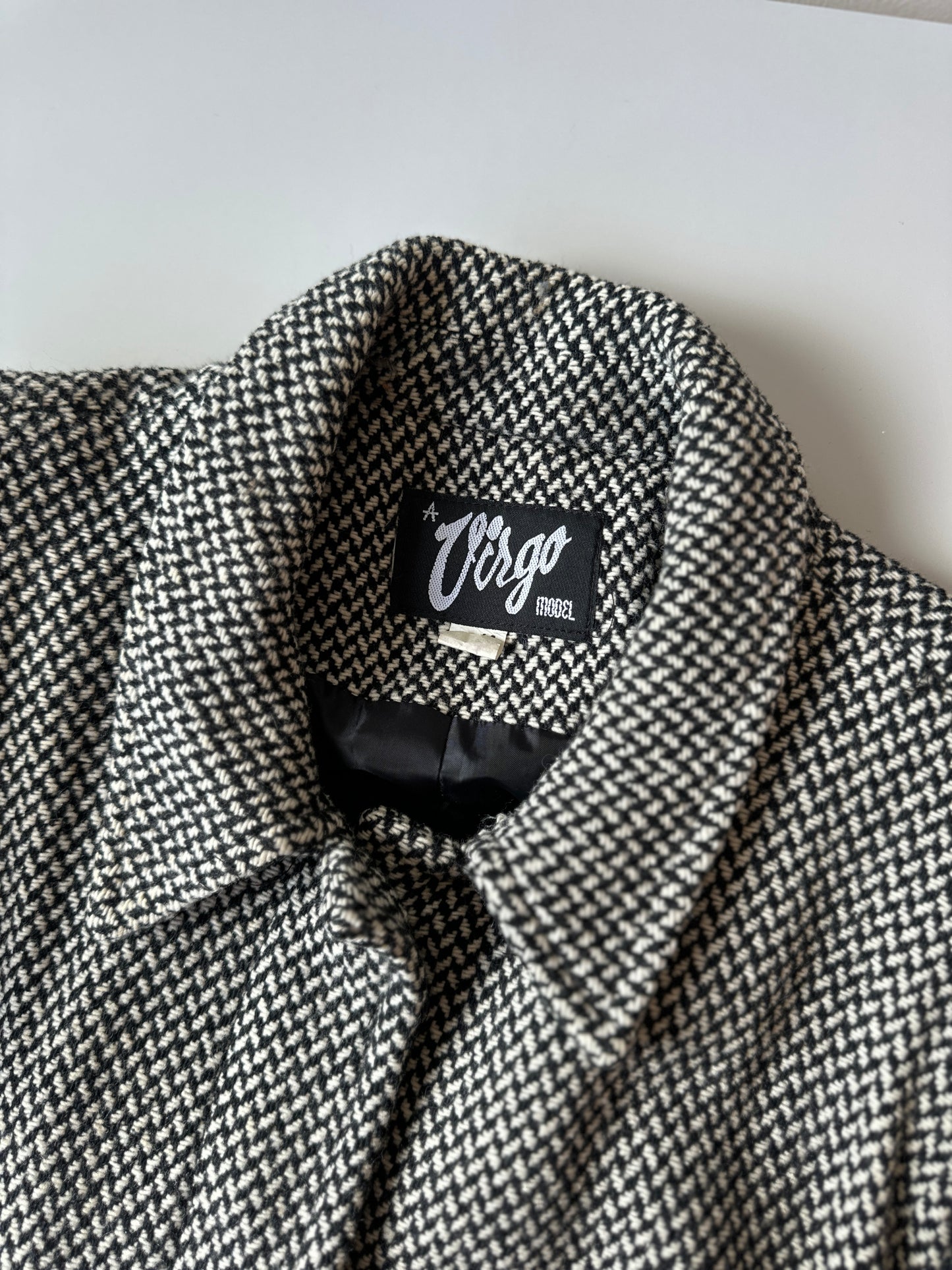 two toned wool trench coat