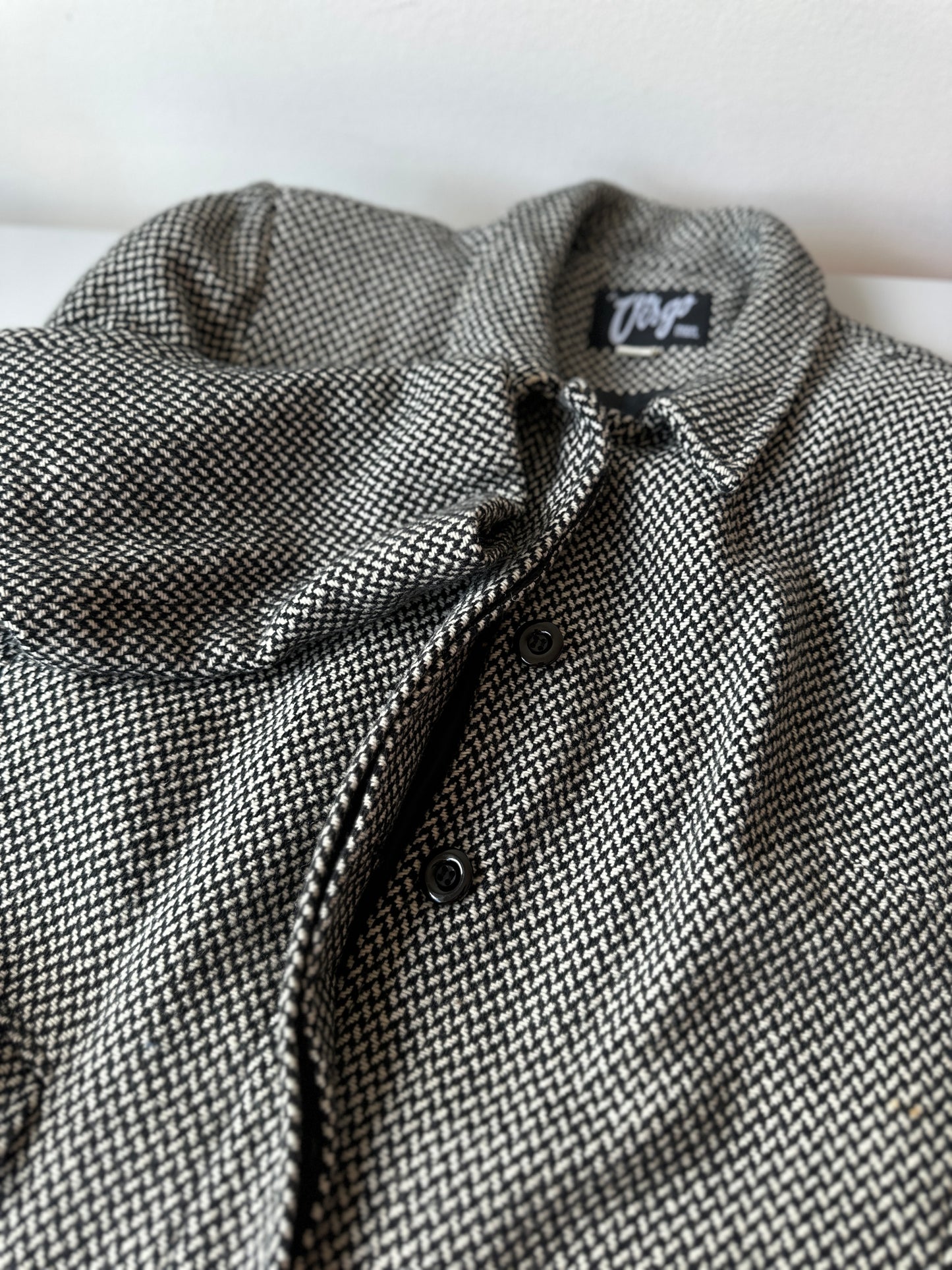 two toned wool trench coat