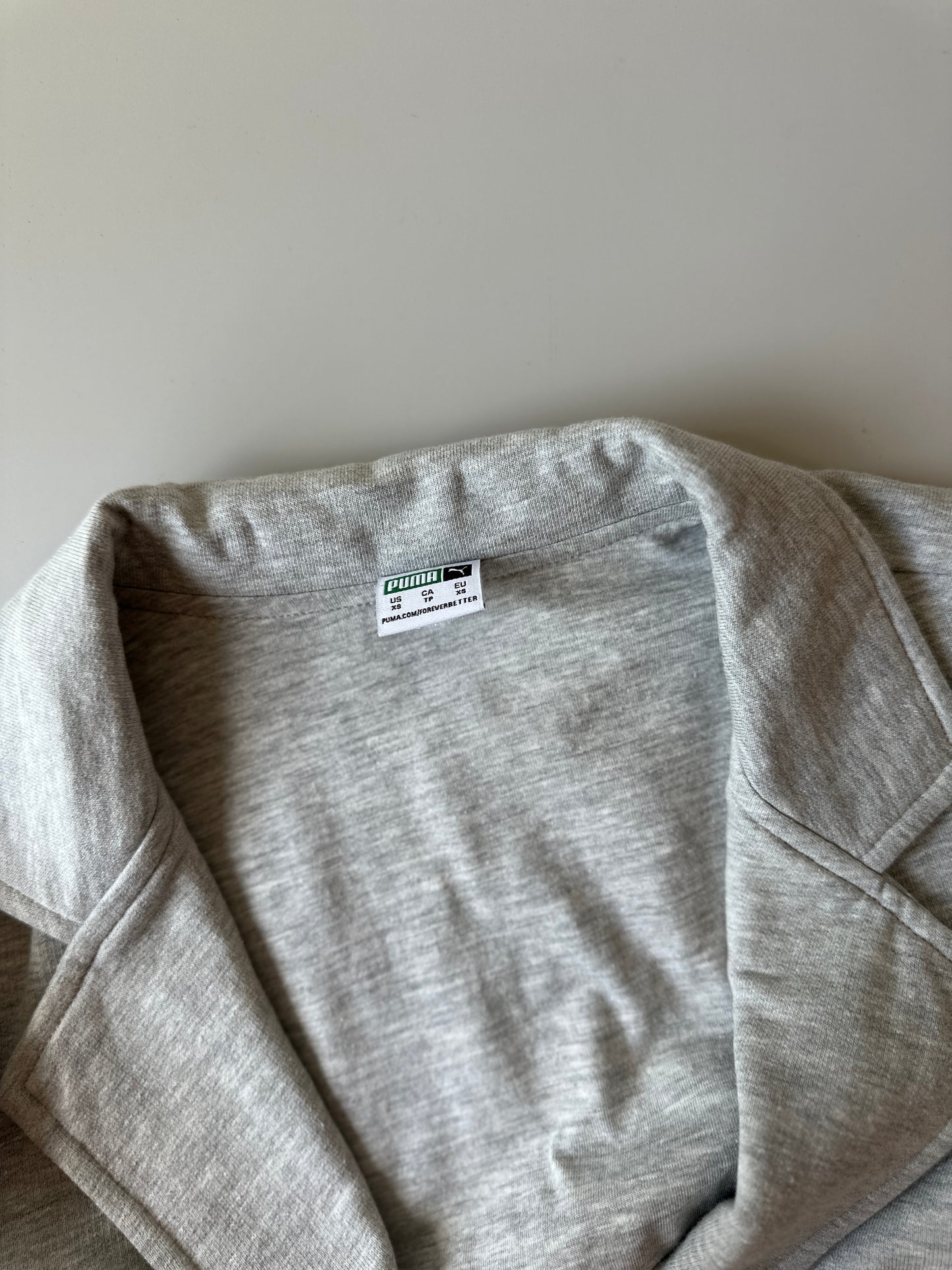 cropped puma sweat jacket