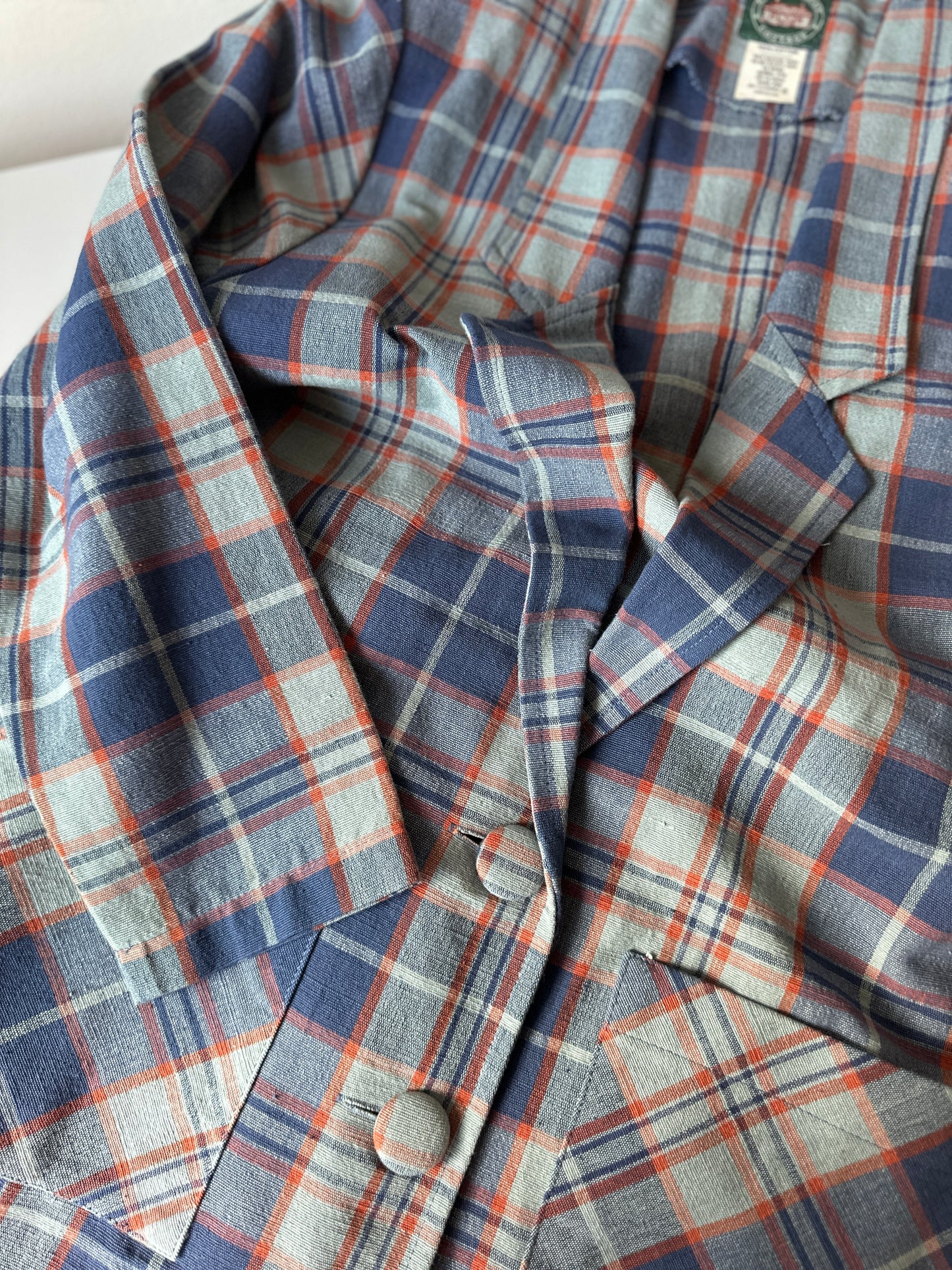 cotton denim style crosshatch blazer