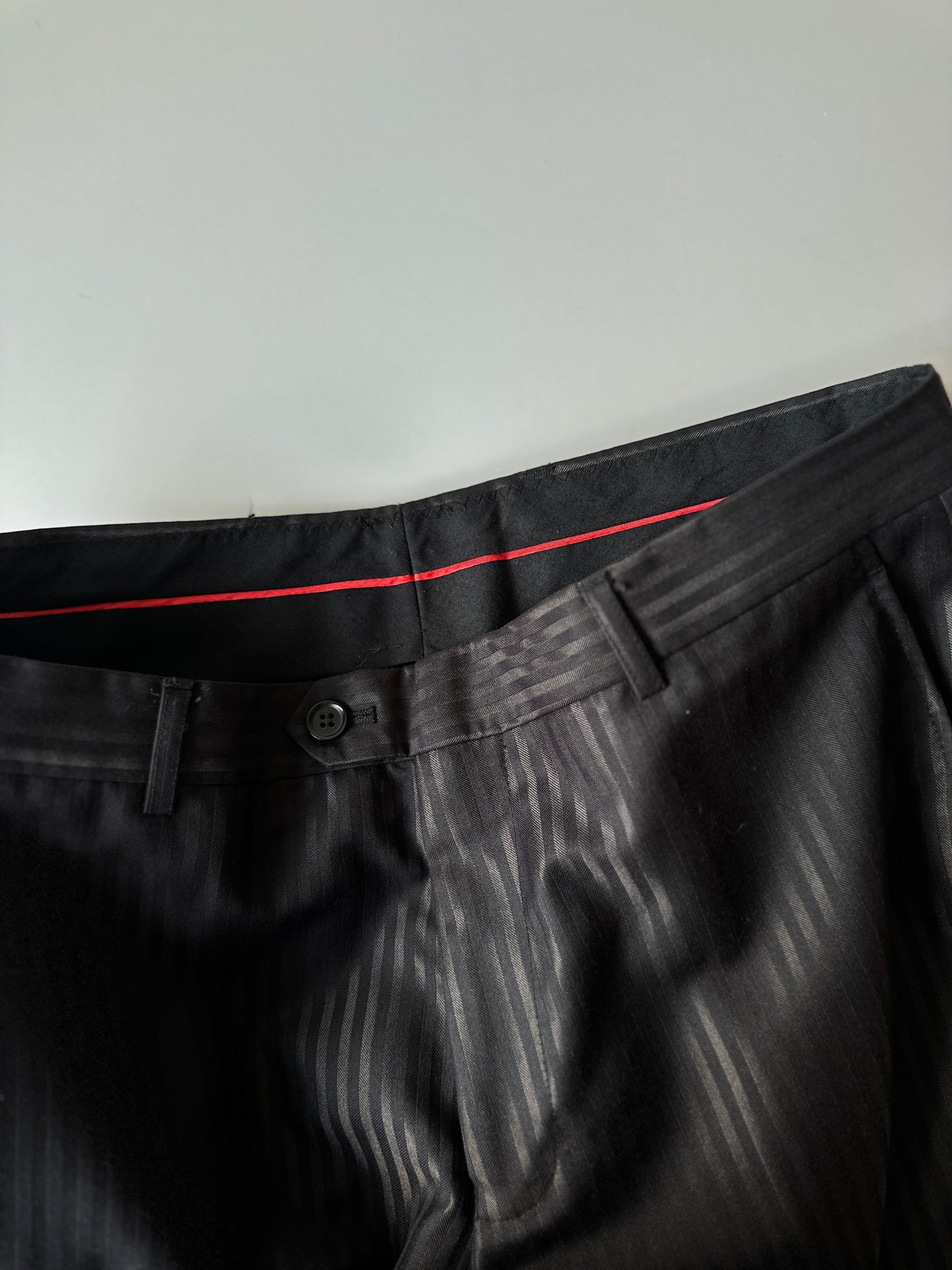 Tommy gun black pinstripe two piece suit