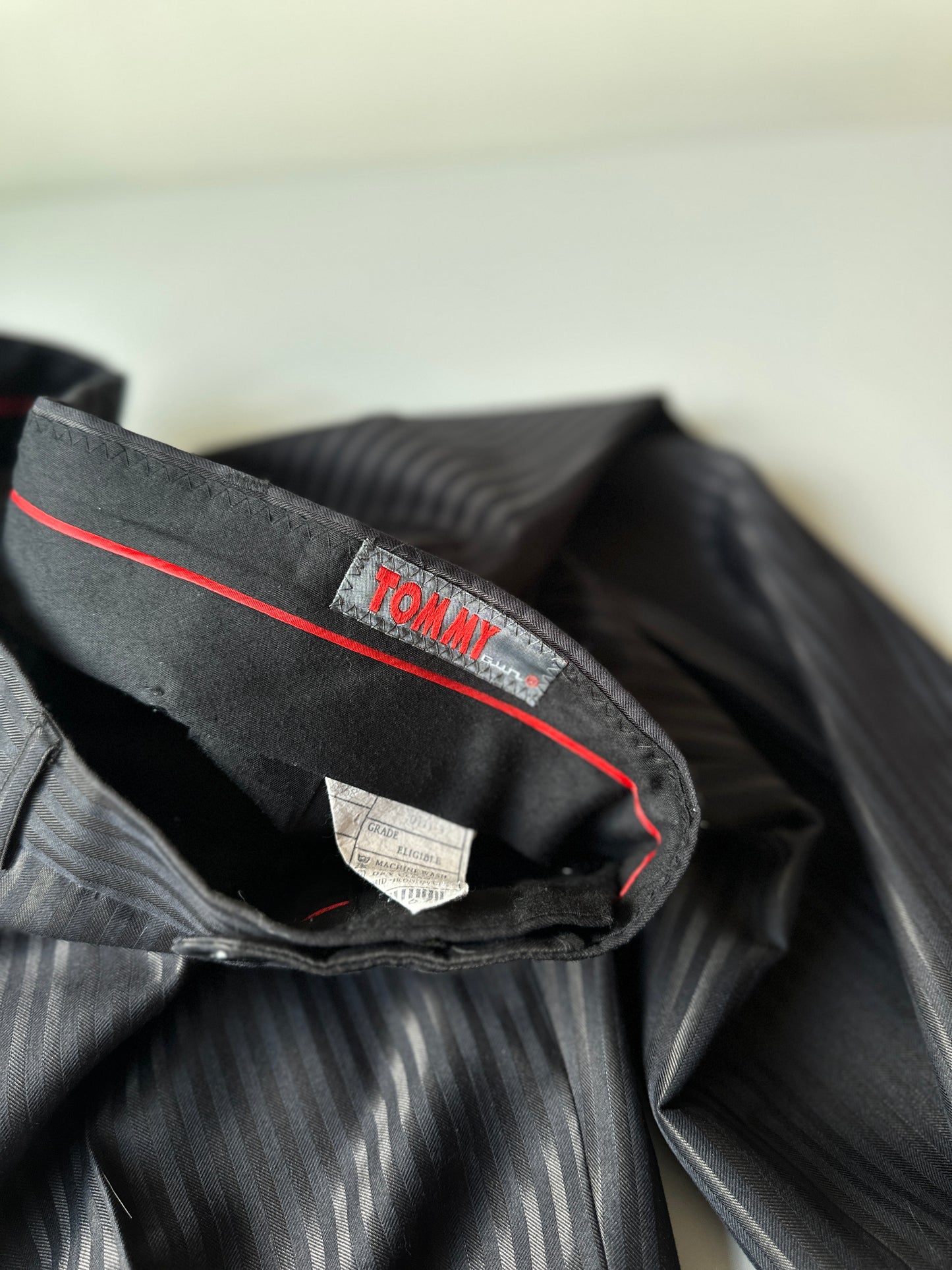 Tommy gun black pinstripe two piece suit