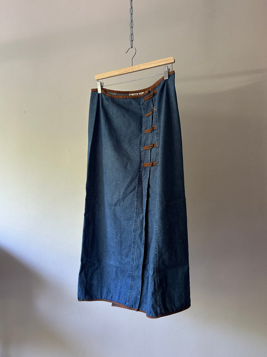 denim maxi skirt