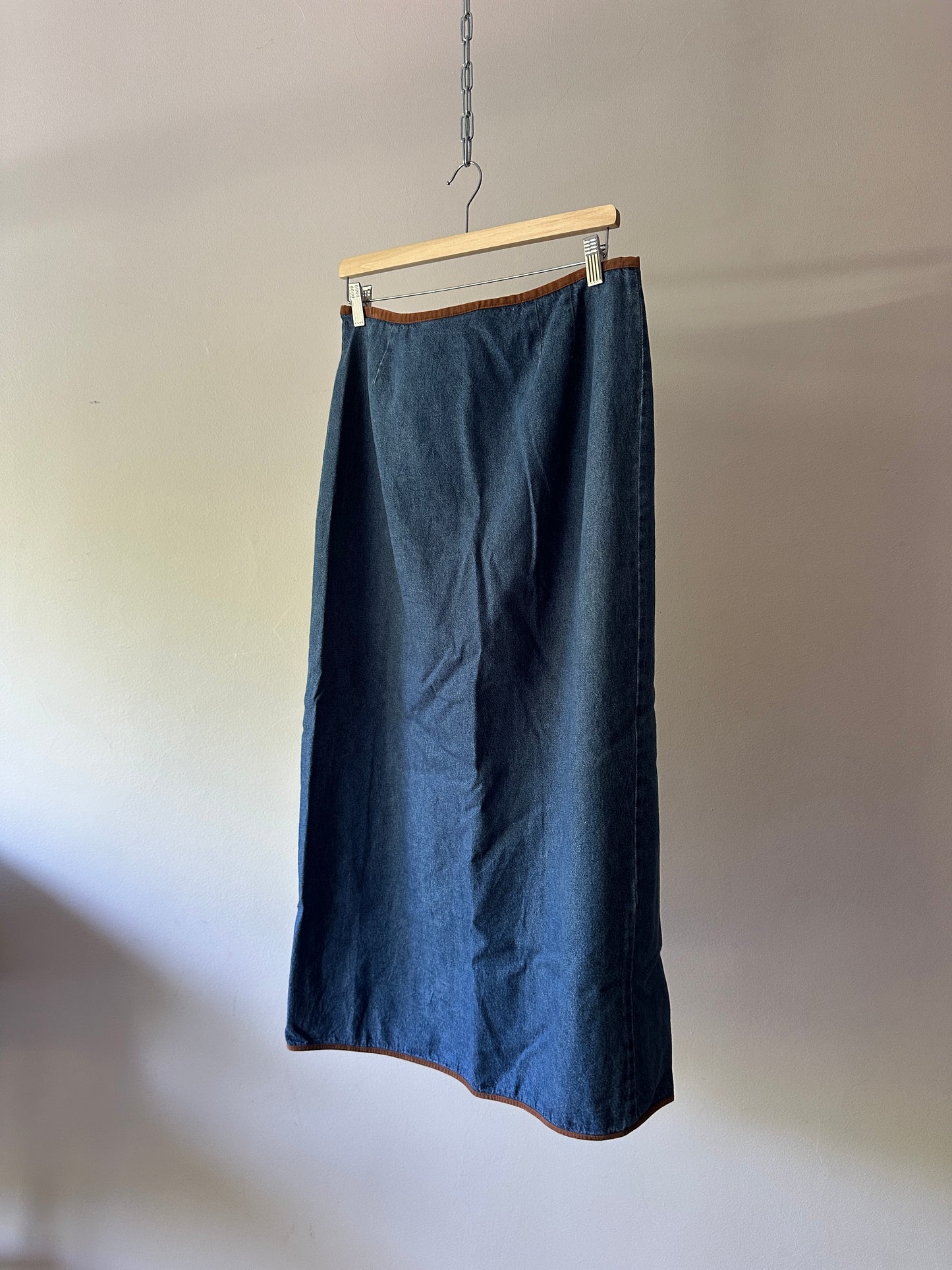denim maxi skirt