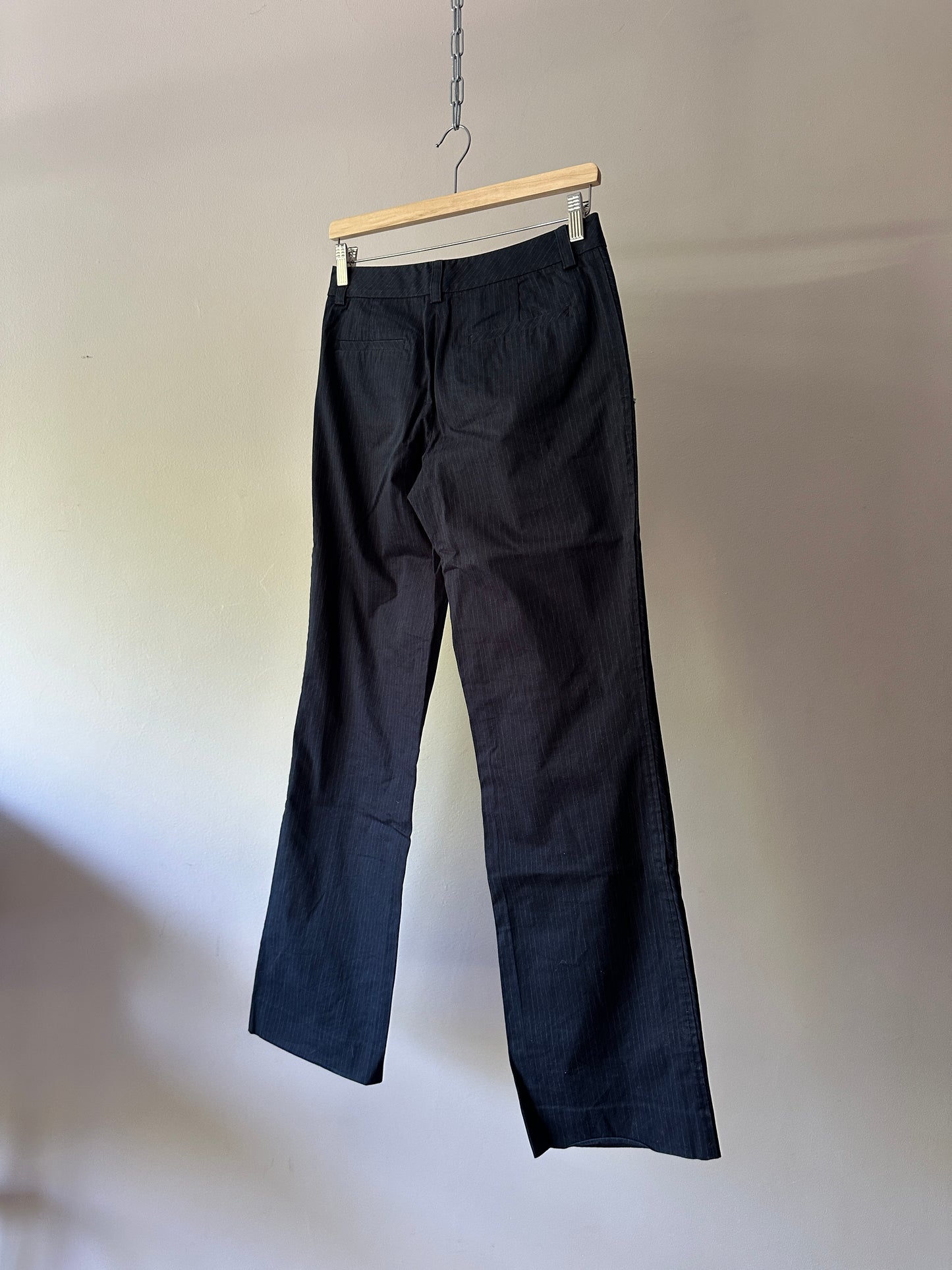 DKNY navy pinstripe low waist pants