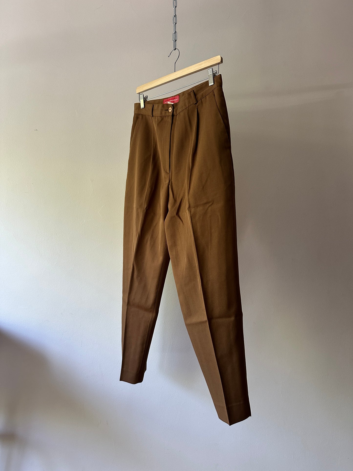 brown high waist work pants