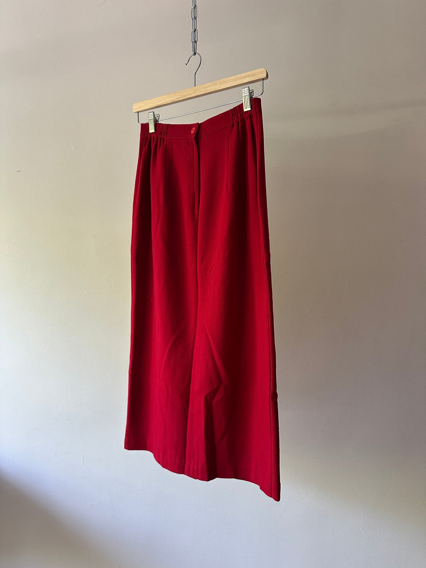red longline straight skirt