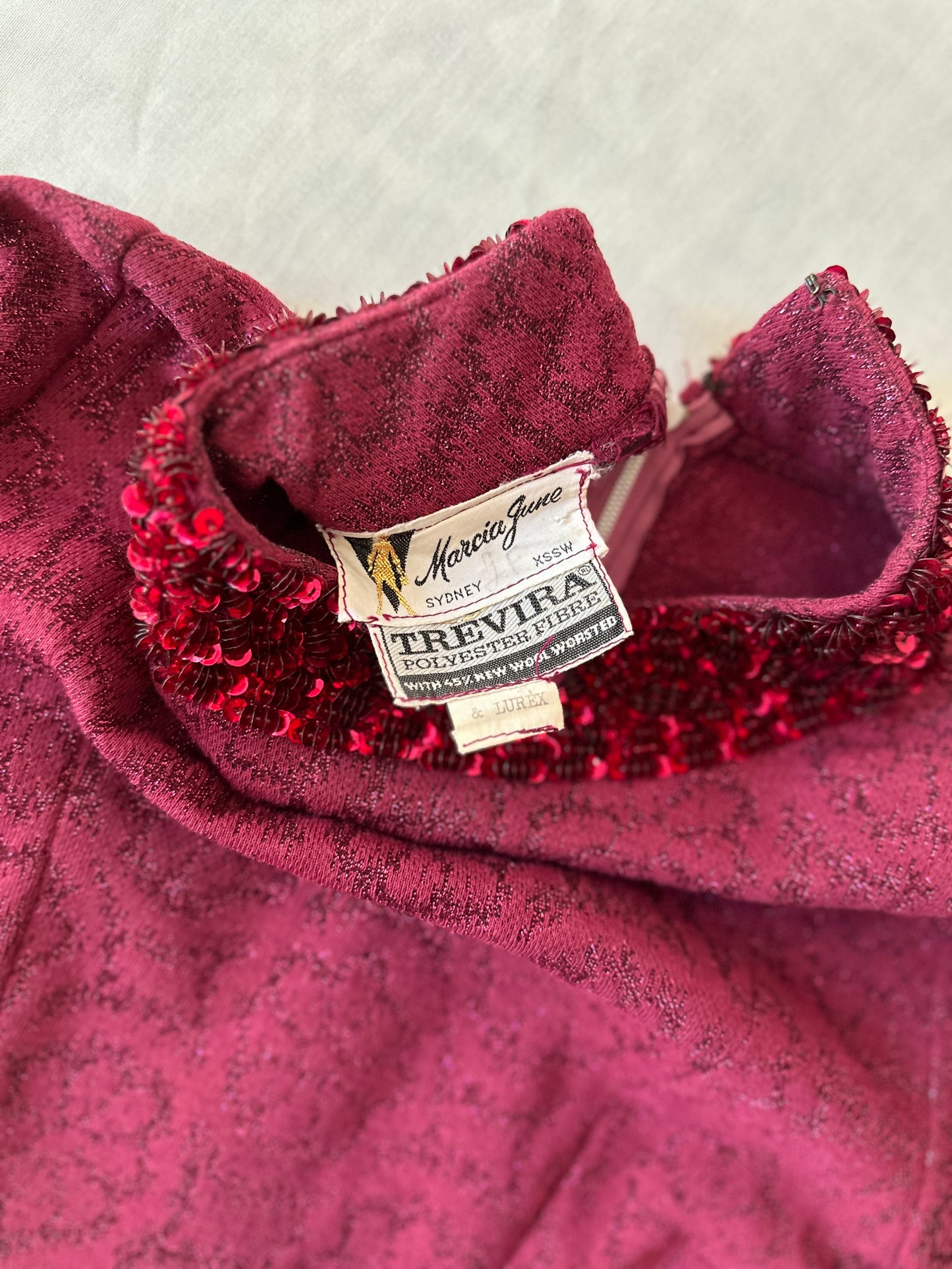 maroon sequin dress