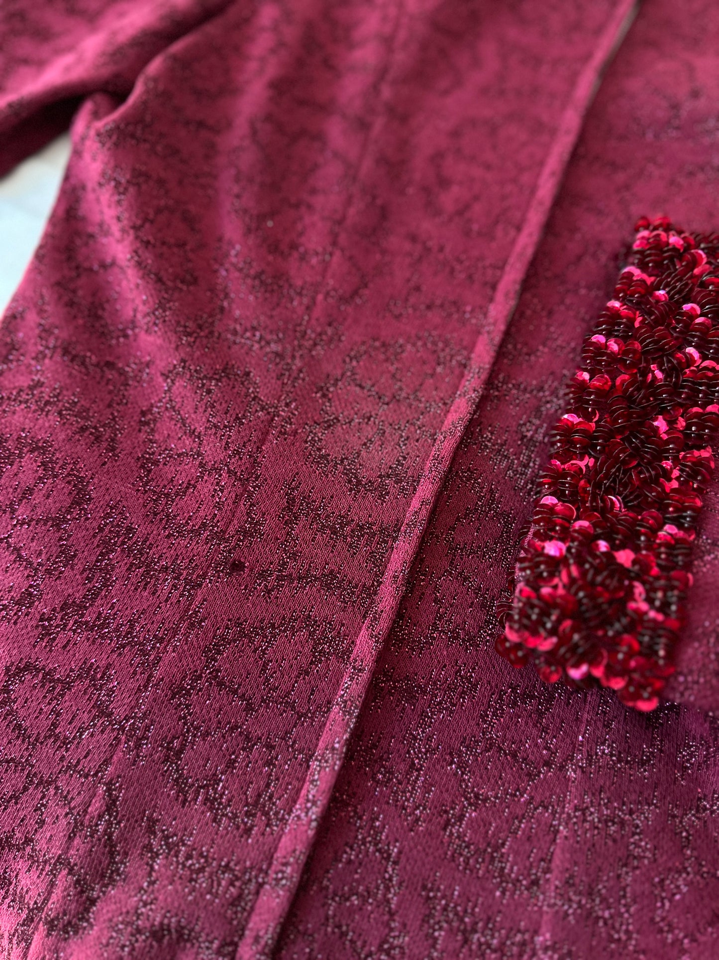 maroon sequin dress