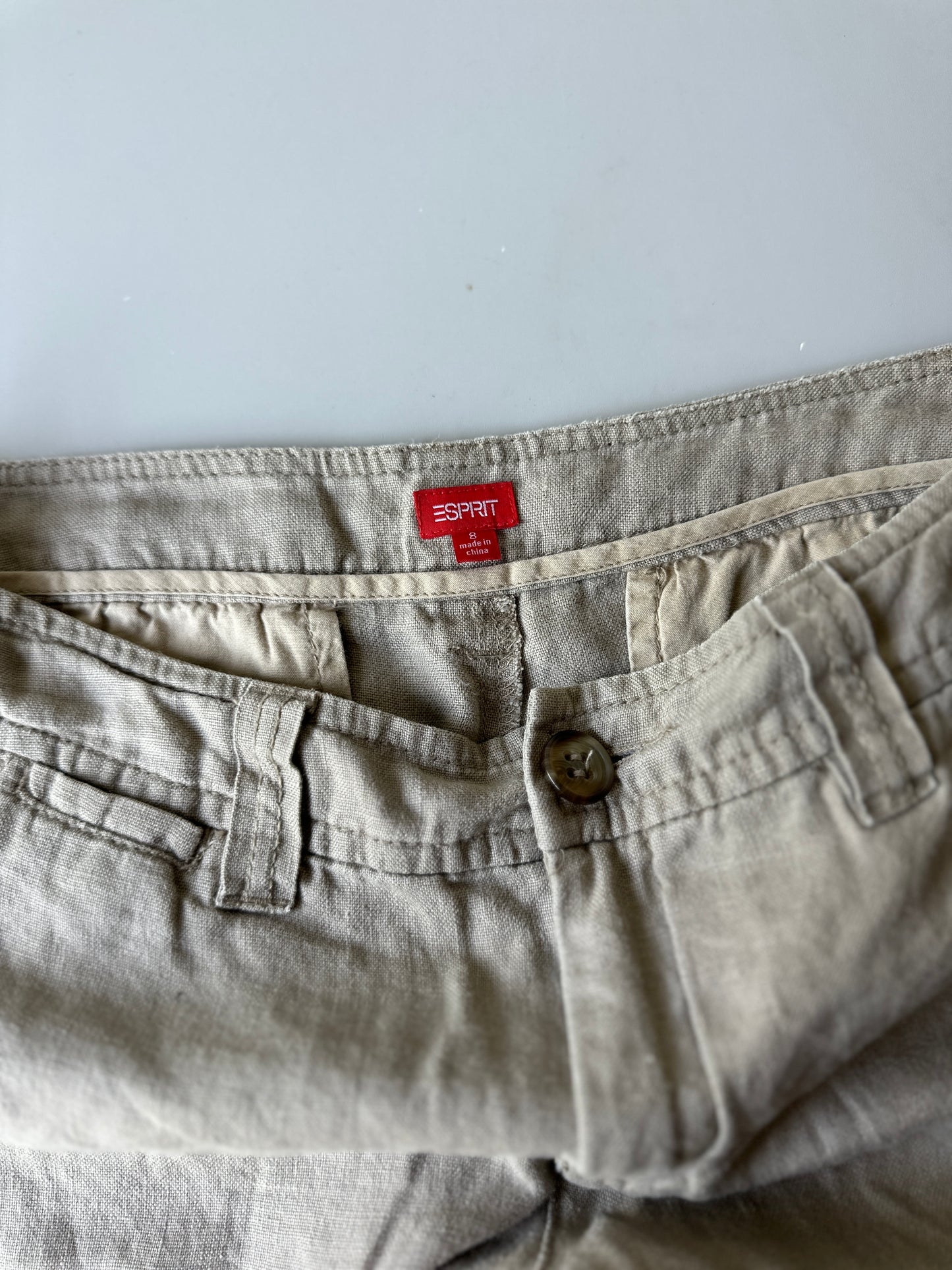 ESPRIT beige linen pants